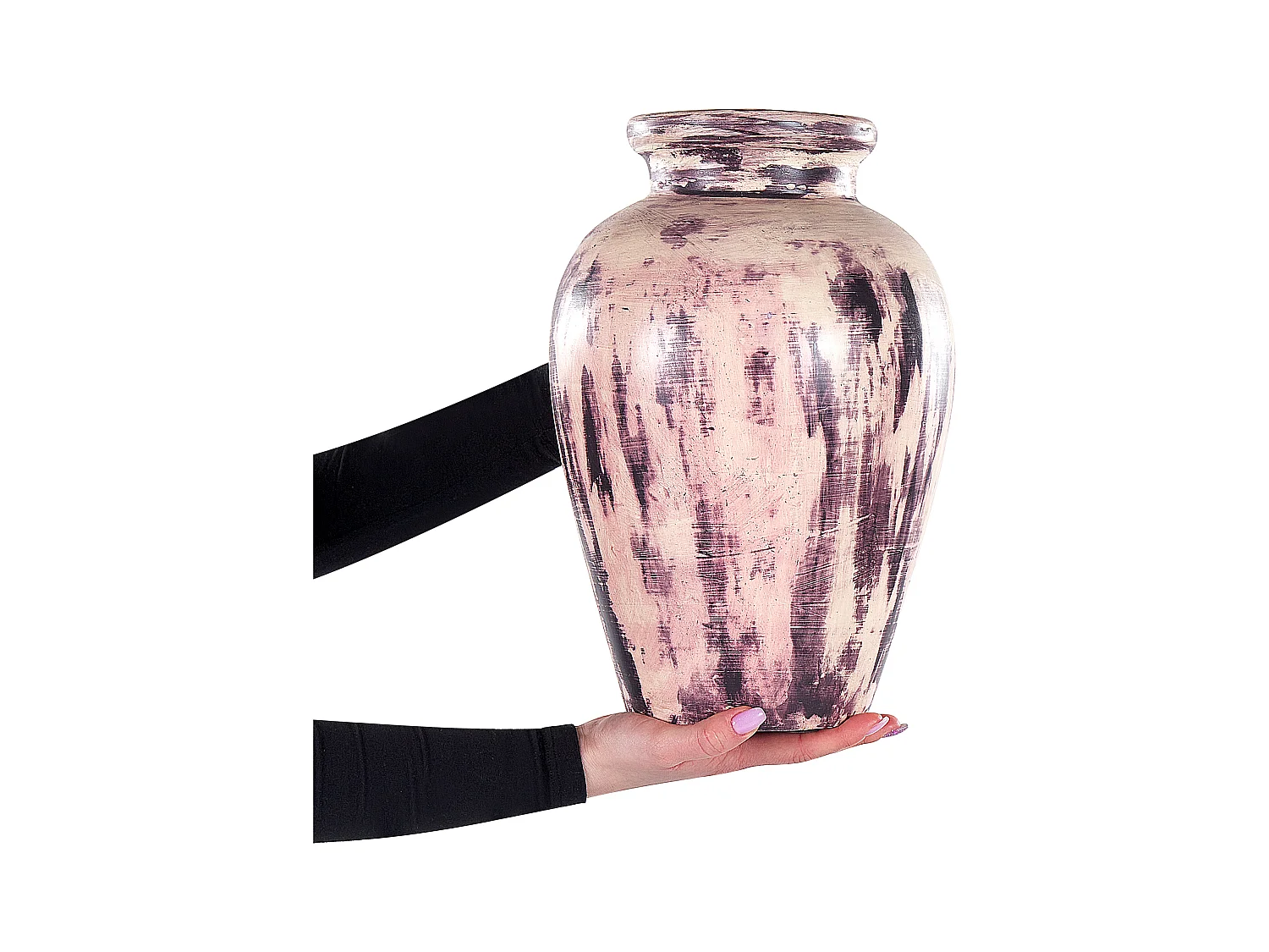 Jarrón decorativo AMATHUS Cerámica 34 cm Violeta