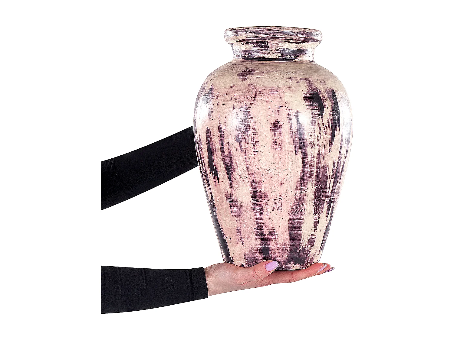 Wazon dekoracyjny AMATHUS Ceramika 34 cm Fioletowy