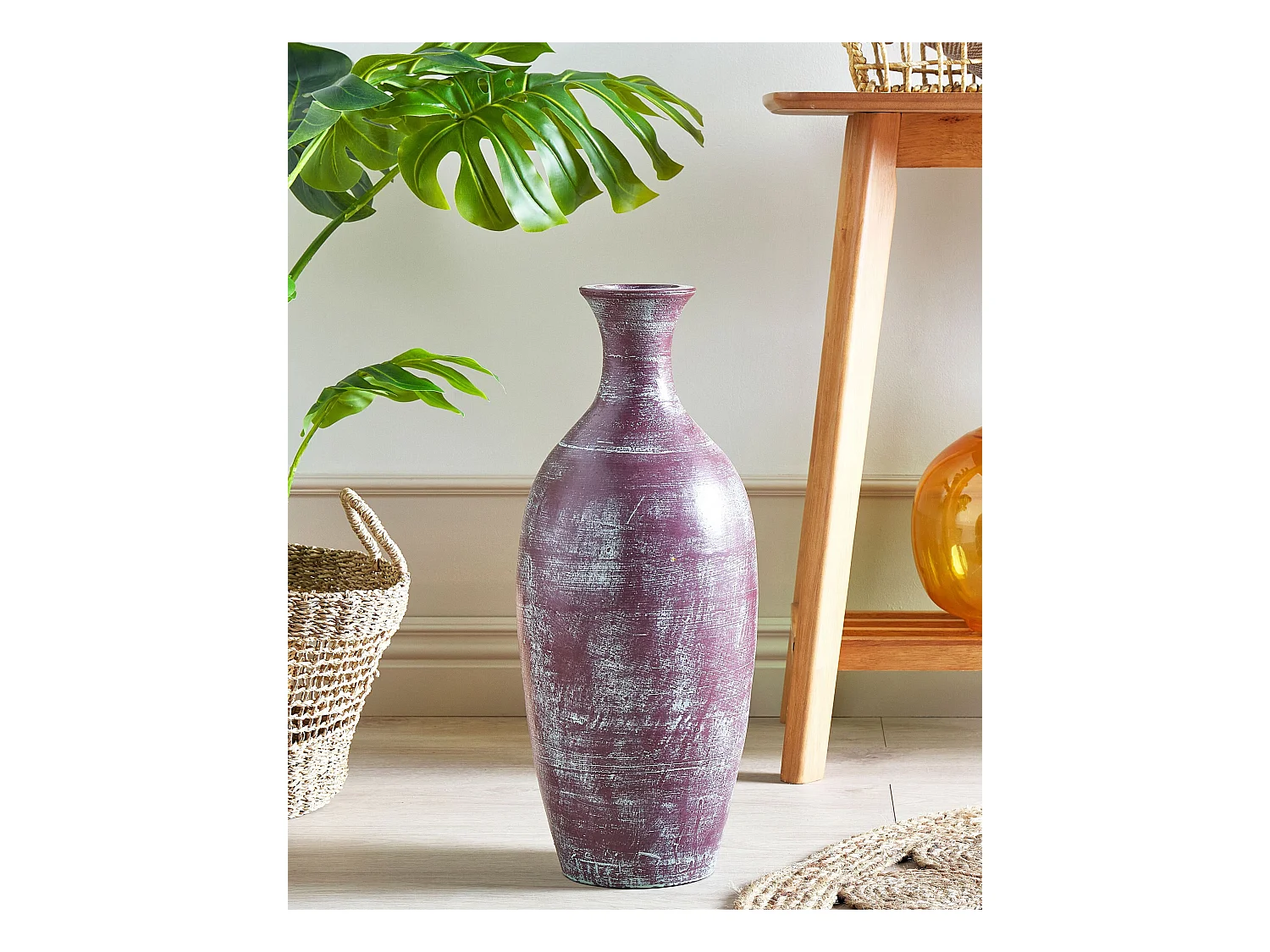 Jarrón decorativo KARDIA Cerámica 57 cm Marrón