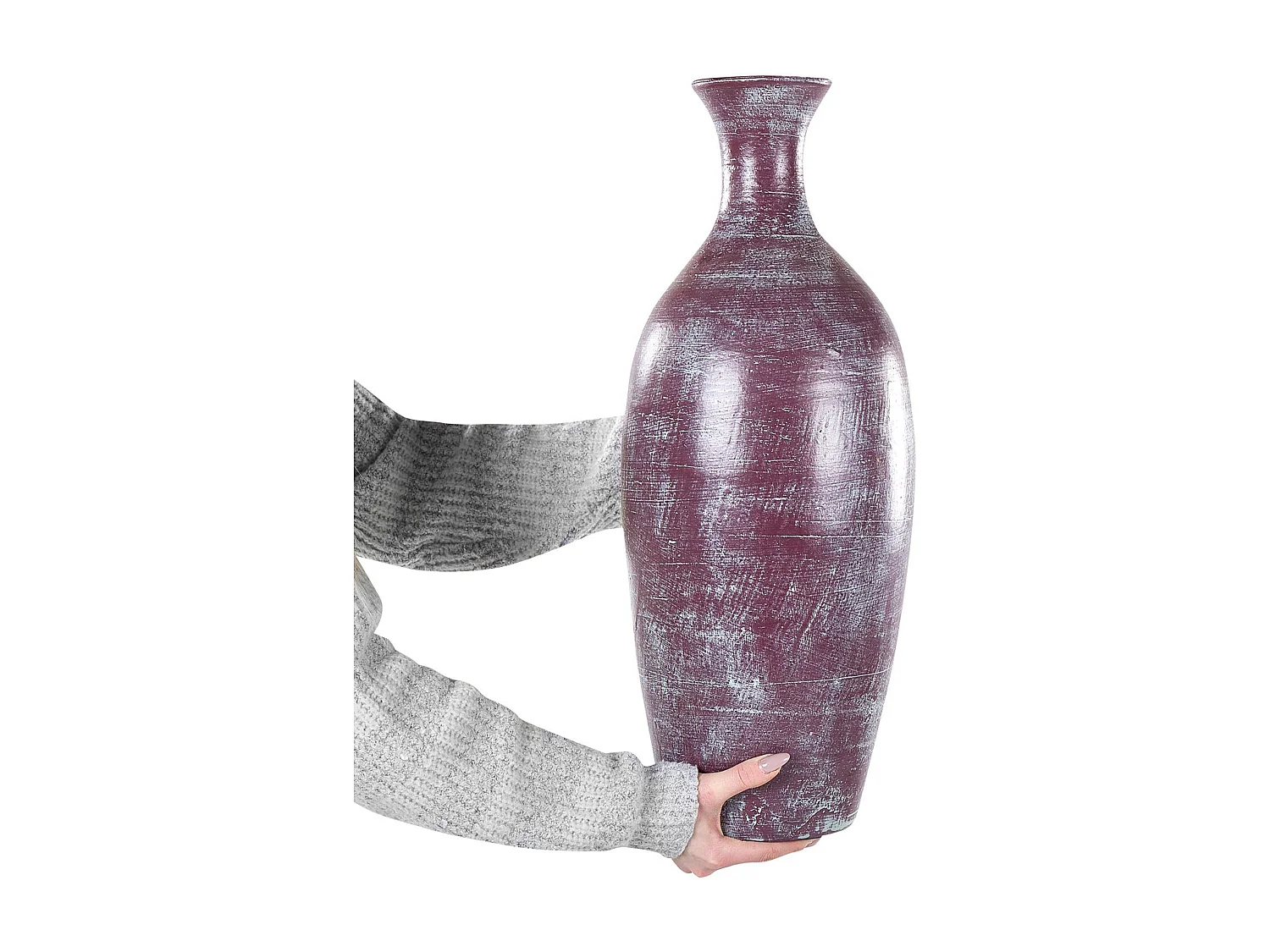 Vaso decorativo KARDIA Ceramica 57 cm Marrone