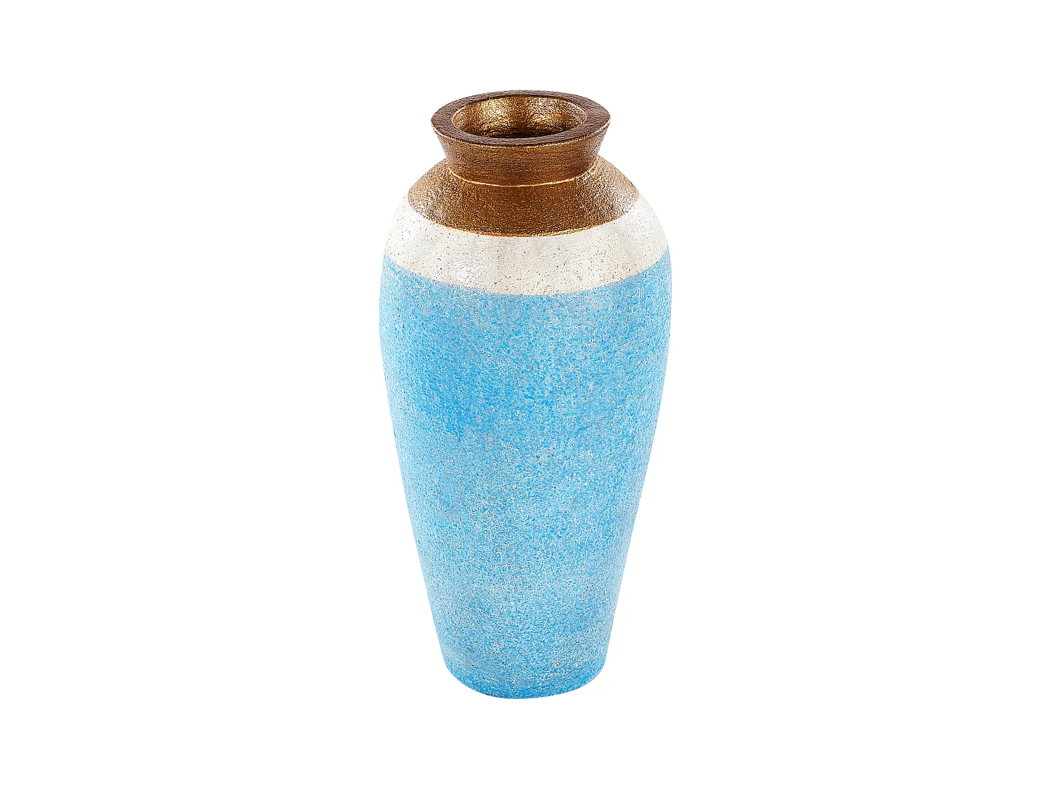 Vaso decorativo PLATEJE Ceramica 42 cm Blu