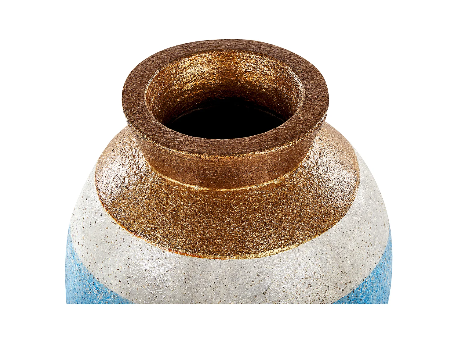 Vaso decorativo PLATEJE Ceramica 42 cm Blu