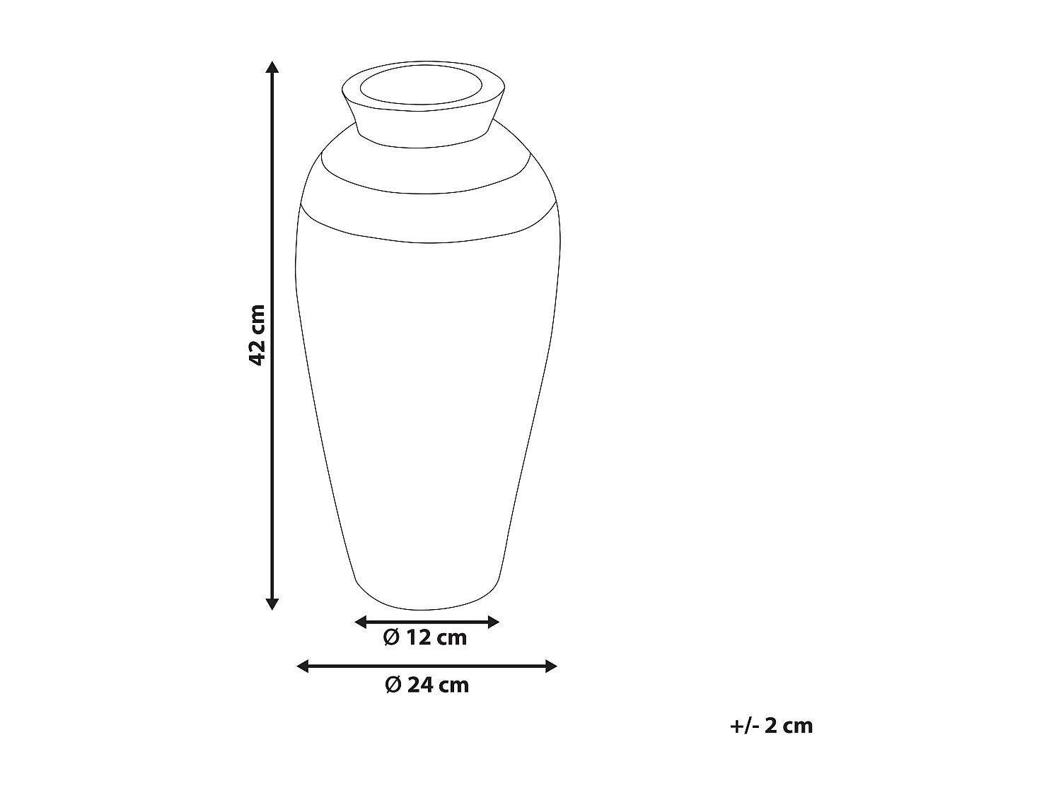 Vase décoratif PLATEJE Céramique 42 cm Bleu