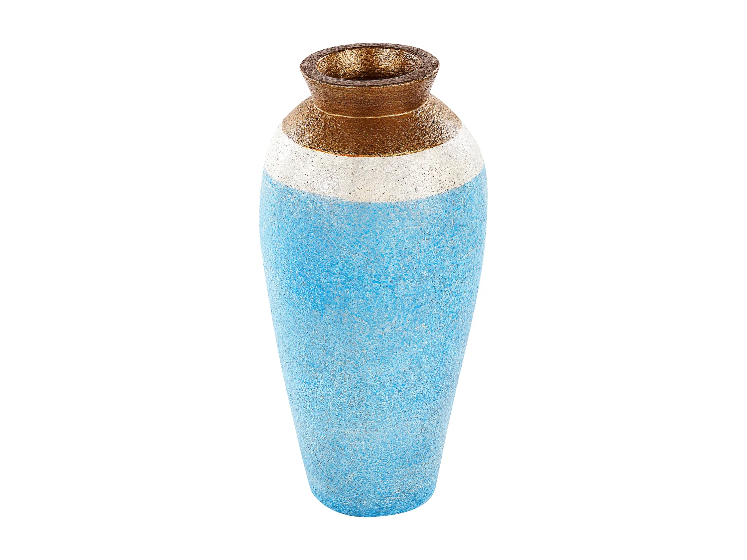 Jarrón decorativo PLATEJE Cerámica 42 cm Azul