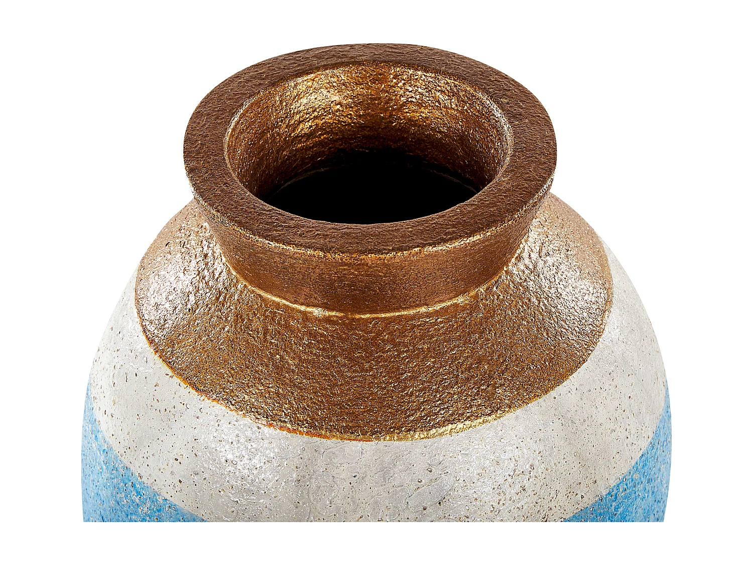 Jarrón decorativo PLATEJE Cerámica 42 cm Azul