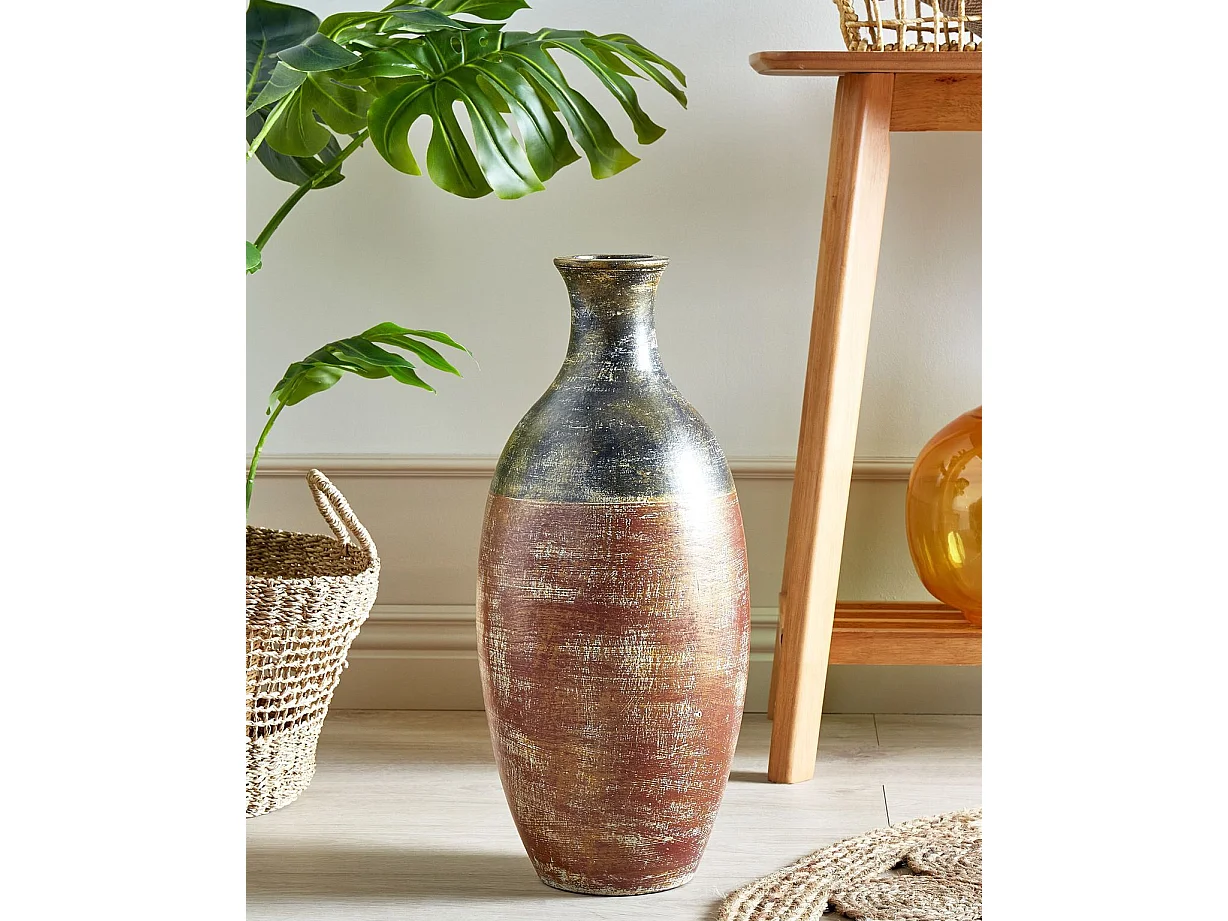 Vase décoratif MANDINIA Céramique 57 cm Marron