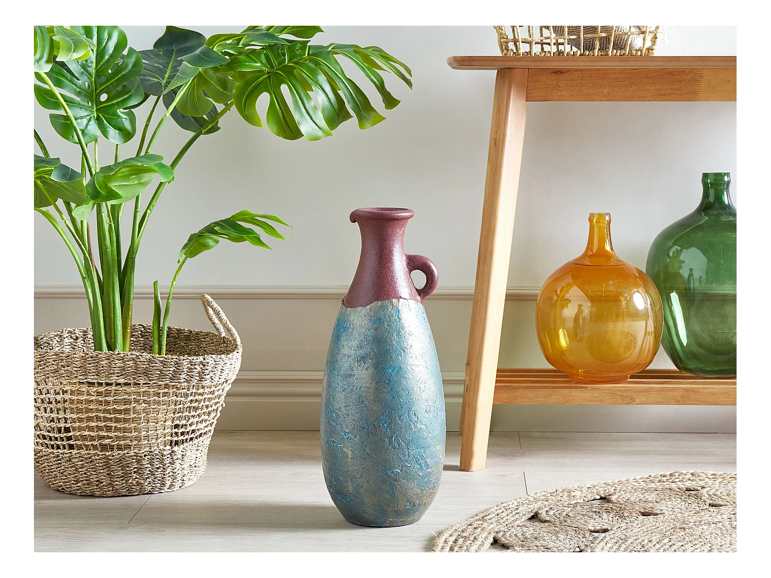 Decovaas VELIA Keramiek 50 cm Blauw