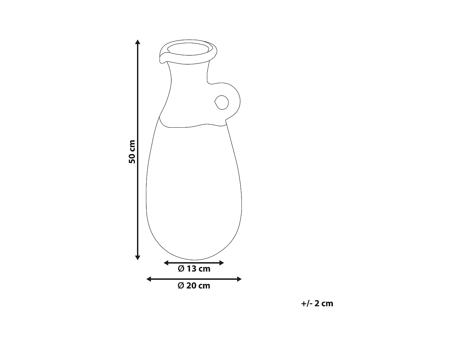 Decovaas VELIA Keramiek 50 cm Blauw
