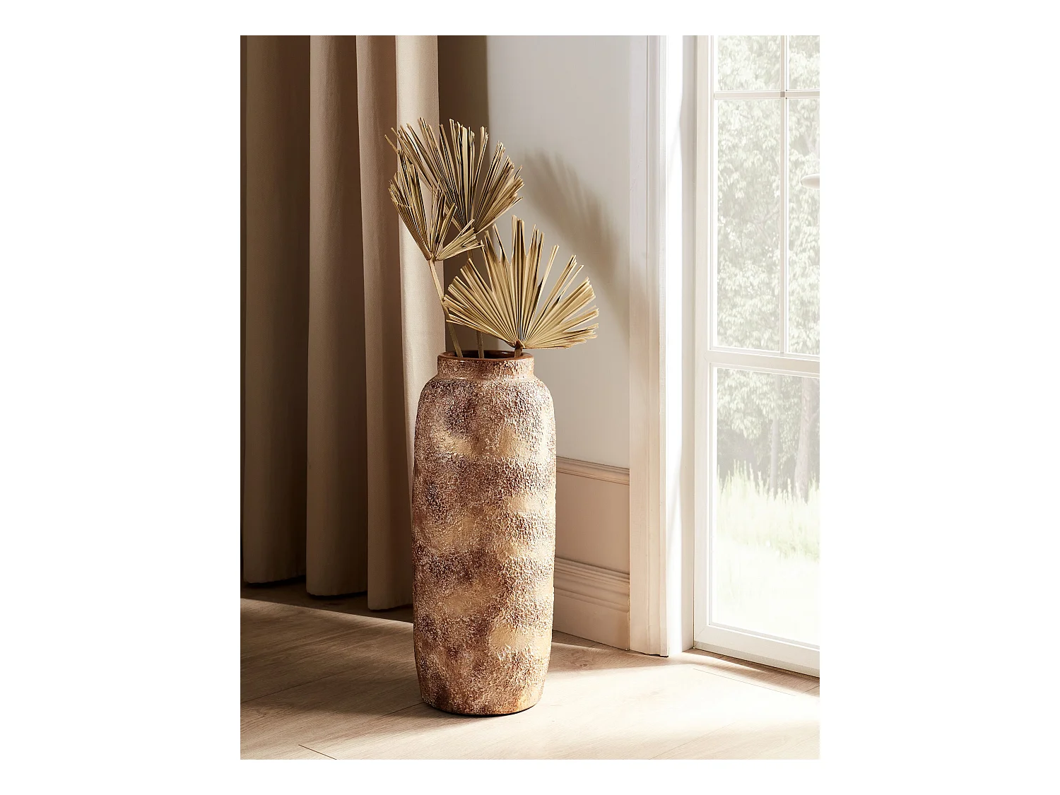 Vase décoratif ITANOS Céramique 53 cm Marron clair