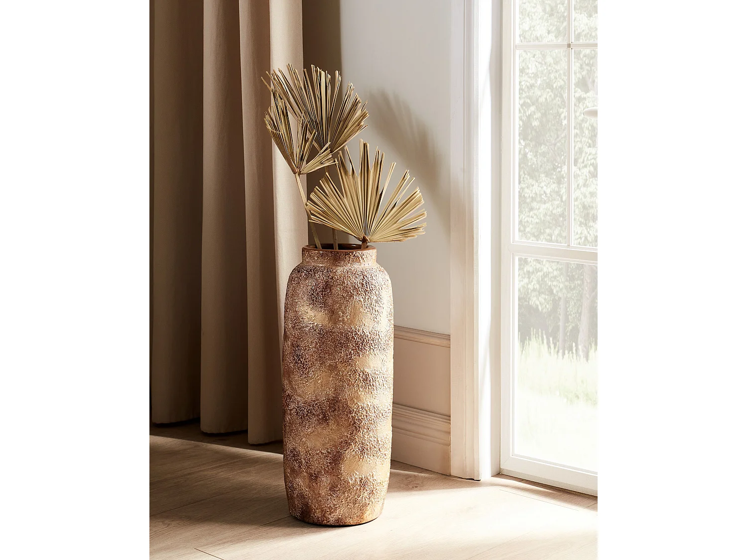 Vase décoratif ITANOS Céramique 53 cm Marron clair