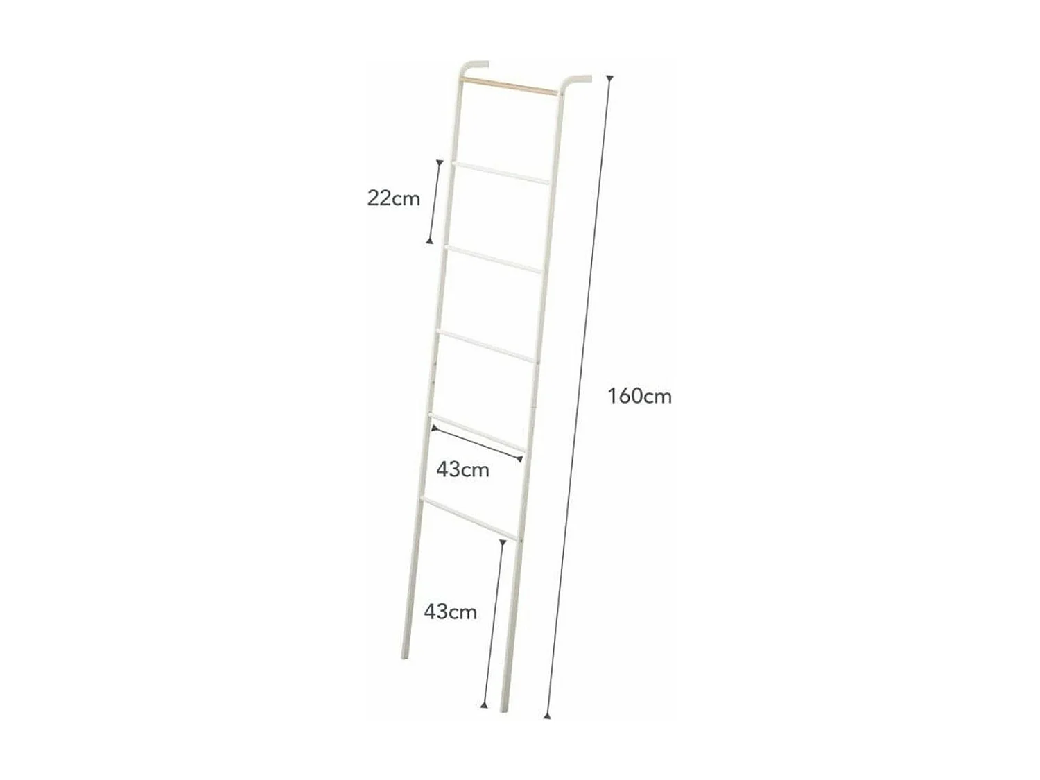 Handtuchleiter aus Stahl und Holz "Tower"