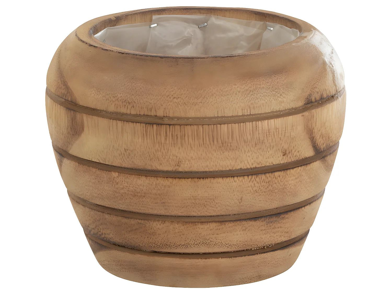Petit cache pot en bois naturel