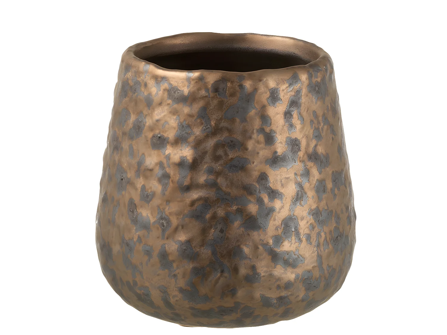 Portavasi rotonda in rame 12x12x13 cm