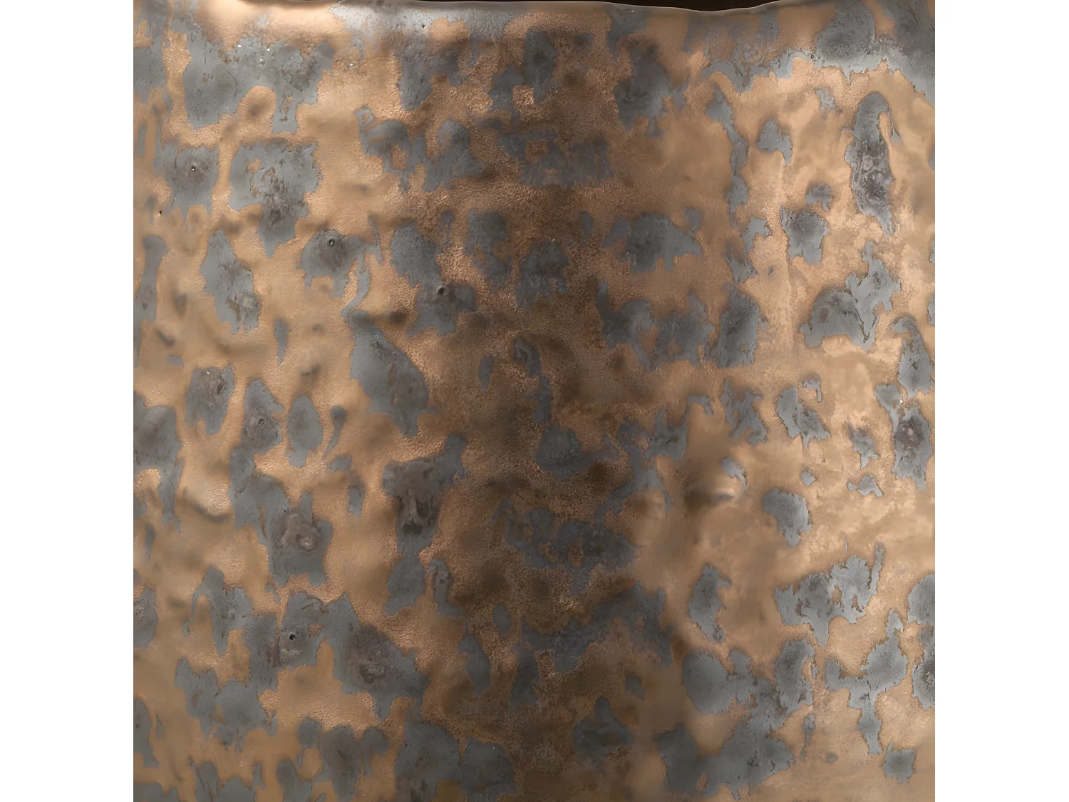 Portavasi rotonda in rame 12x12x13 cm