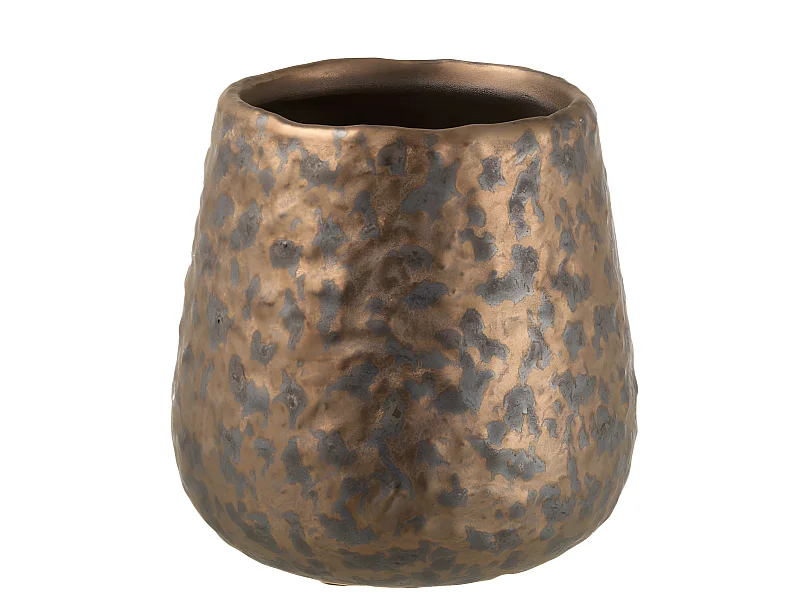 Portavasi rotonda in rame 12x12x13 cm