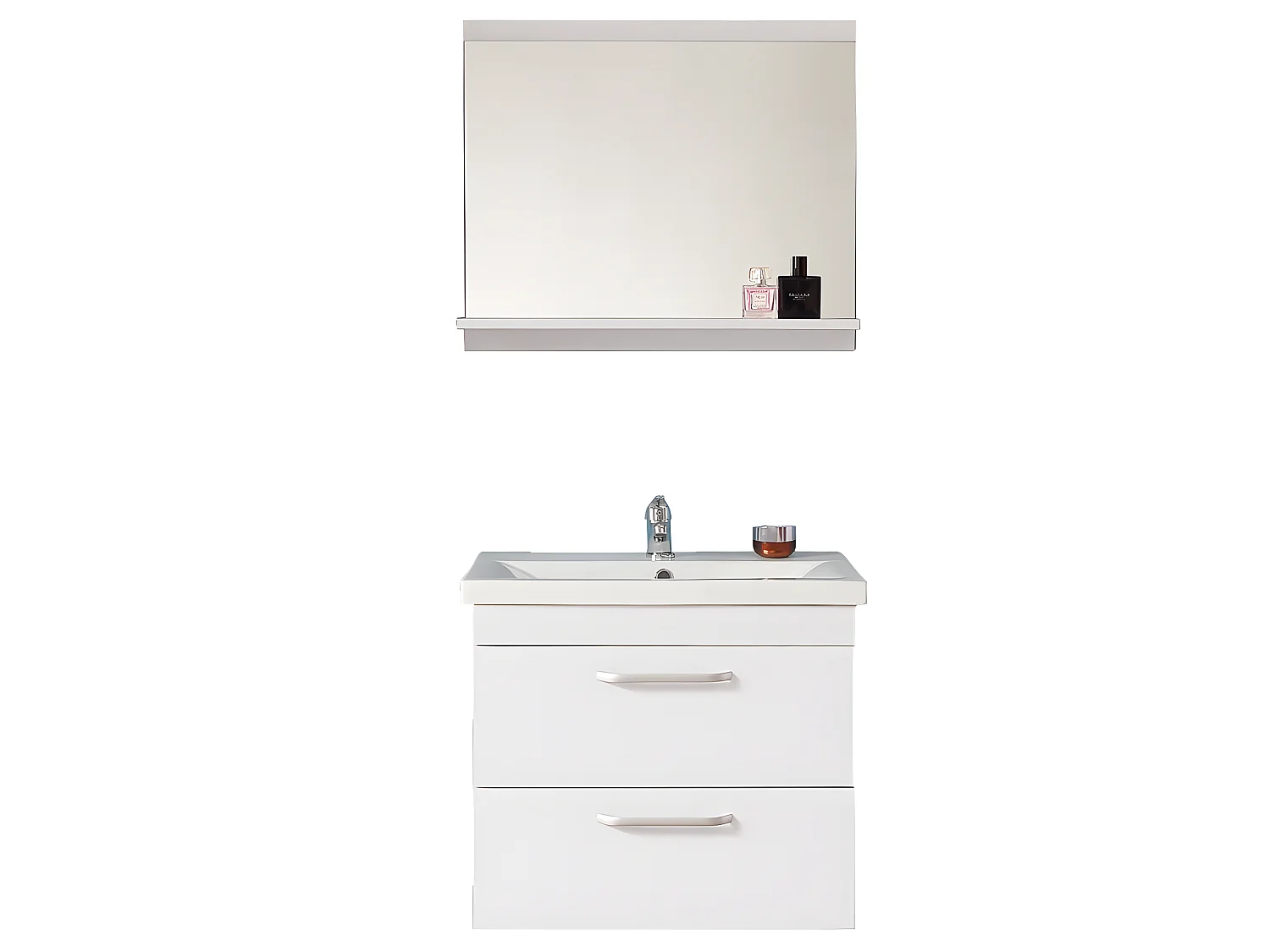 Ensemble meuble blanc et vasque 60cm meubles de salle de bain meuble suspendu Aica