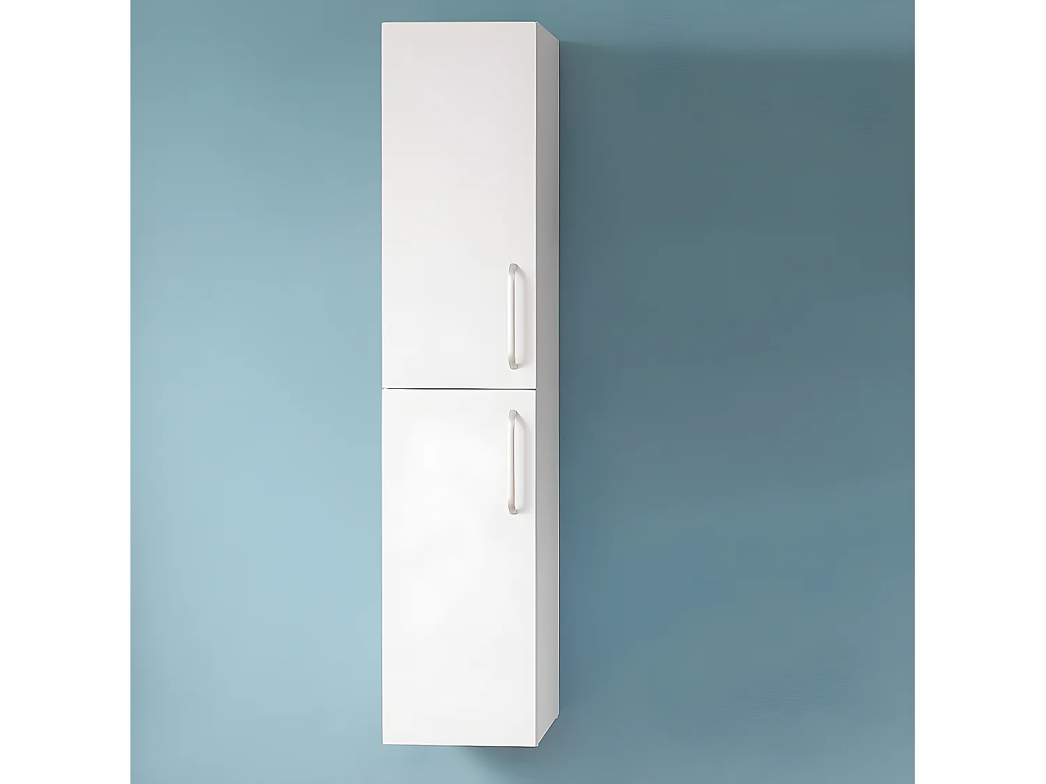 Ensemble salle de bain 60cm simple vasque meubles de salle de bain 5 pièces blanc Aica