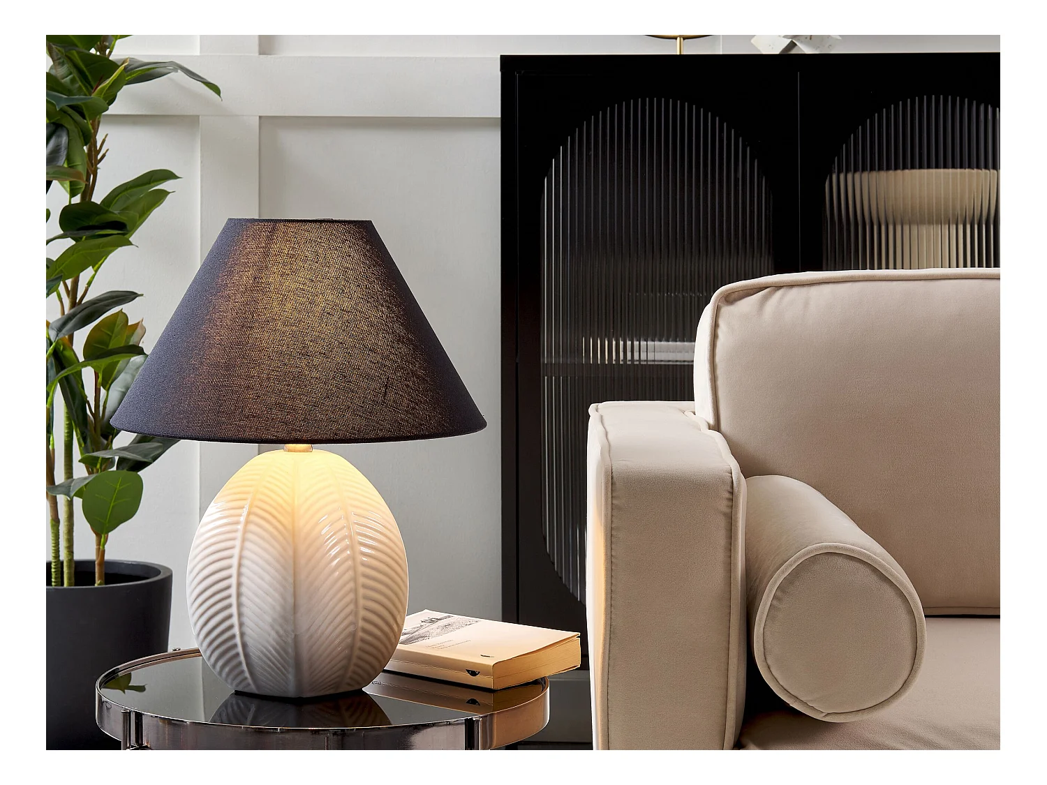 Lampe à poser CADENA Céramique Beige