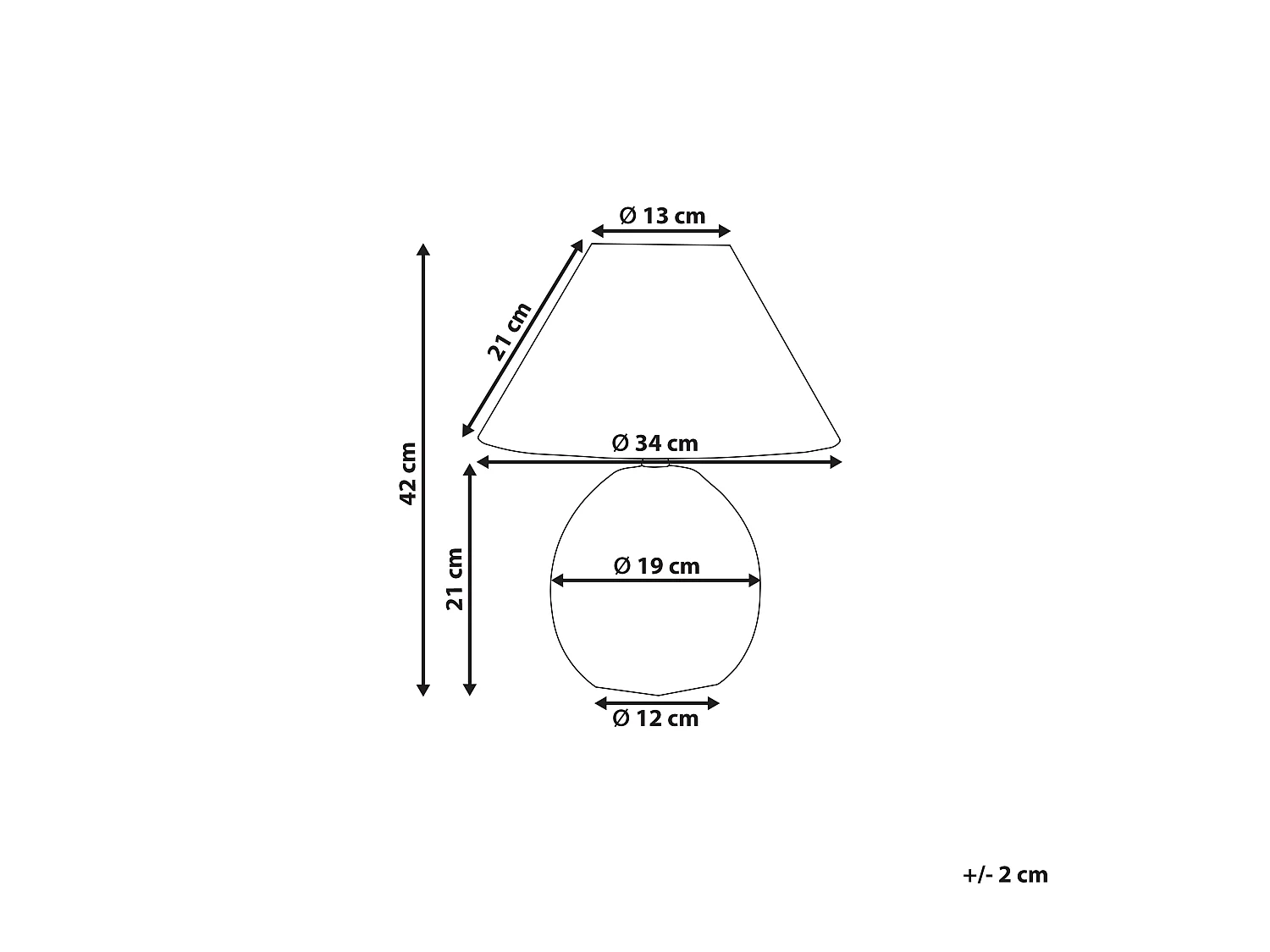 Lampe à poser CADENA Céramique Beige