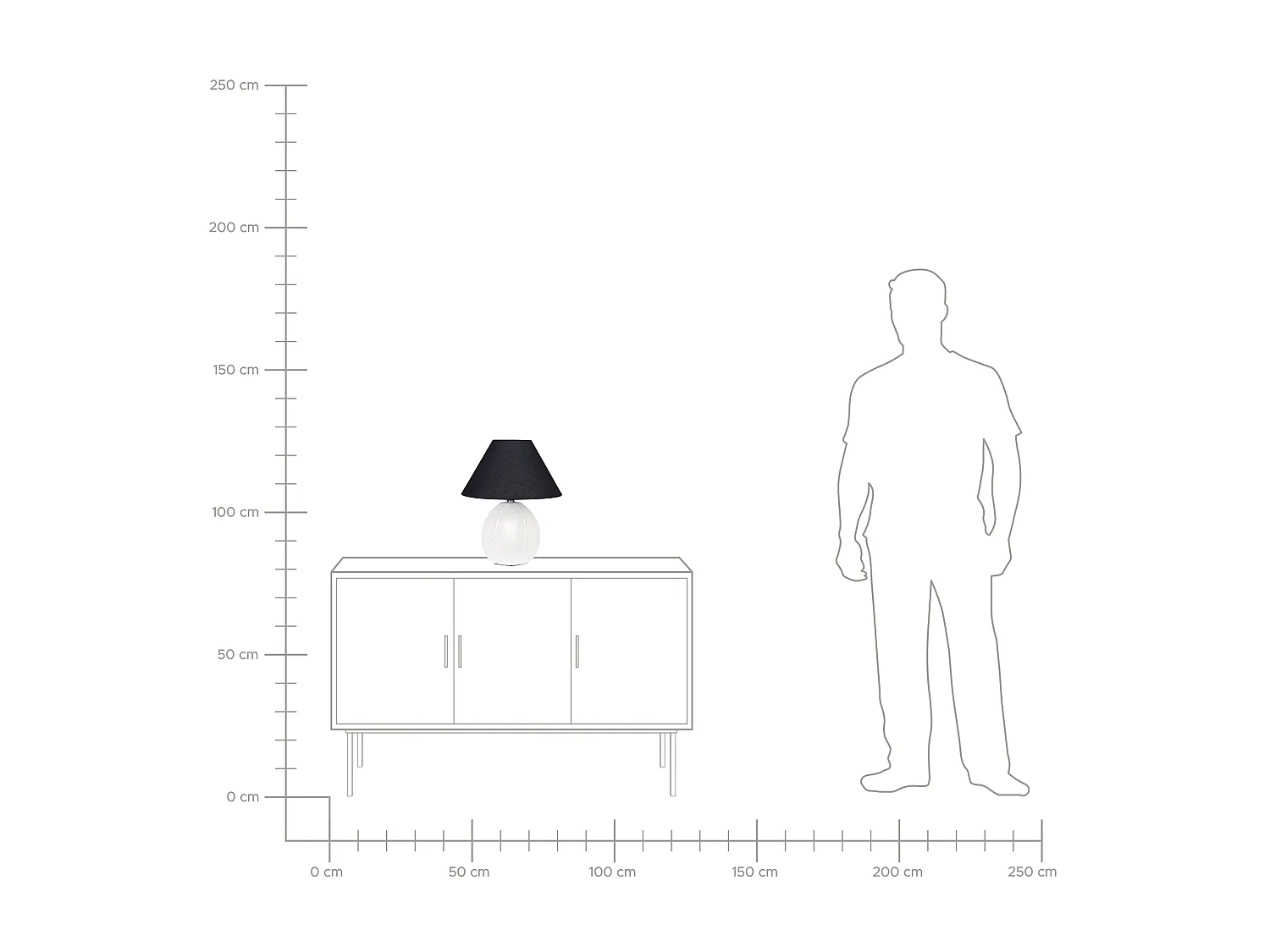 Lámpara de mesa CADENA Cerámica Beige