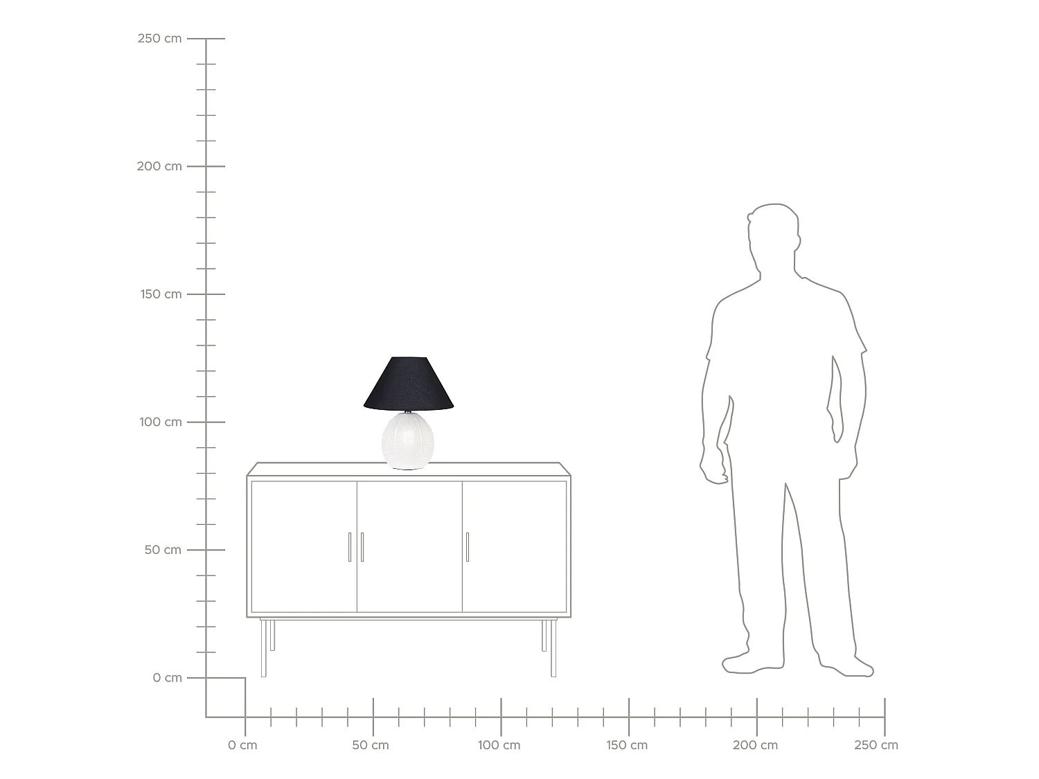 Candeeiro de mesa CADENA Cerâmica Creme