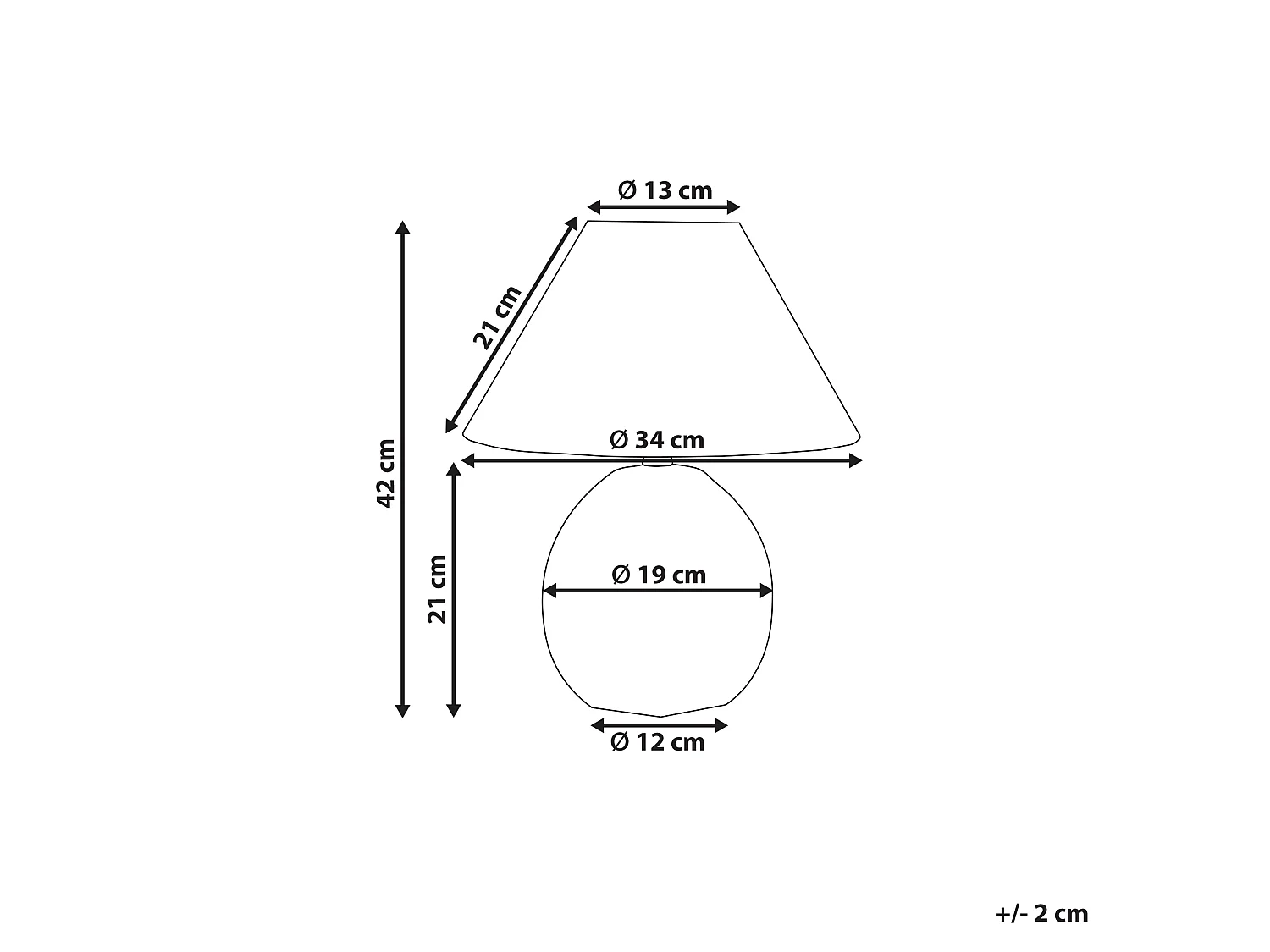 Tafellamp CADENA Keramiek Beige