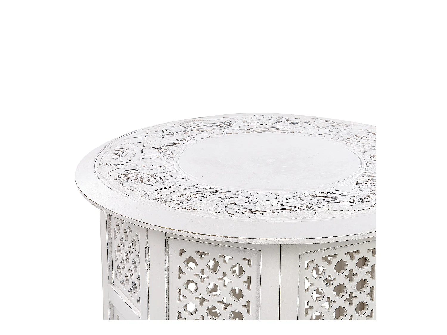 Bijzettafel ELARA Mangohout Wit