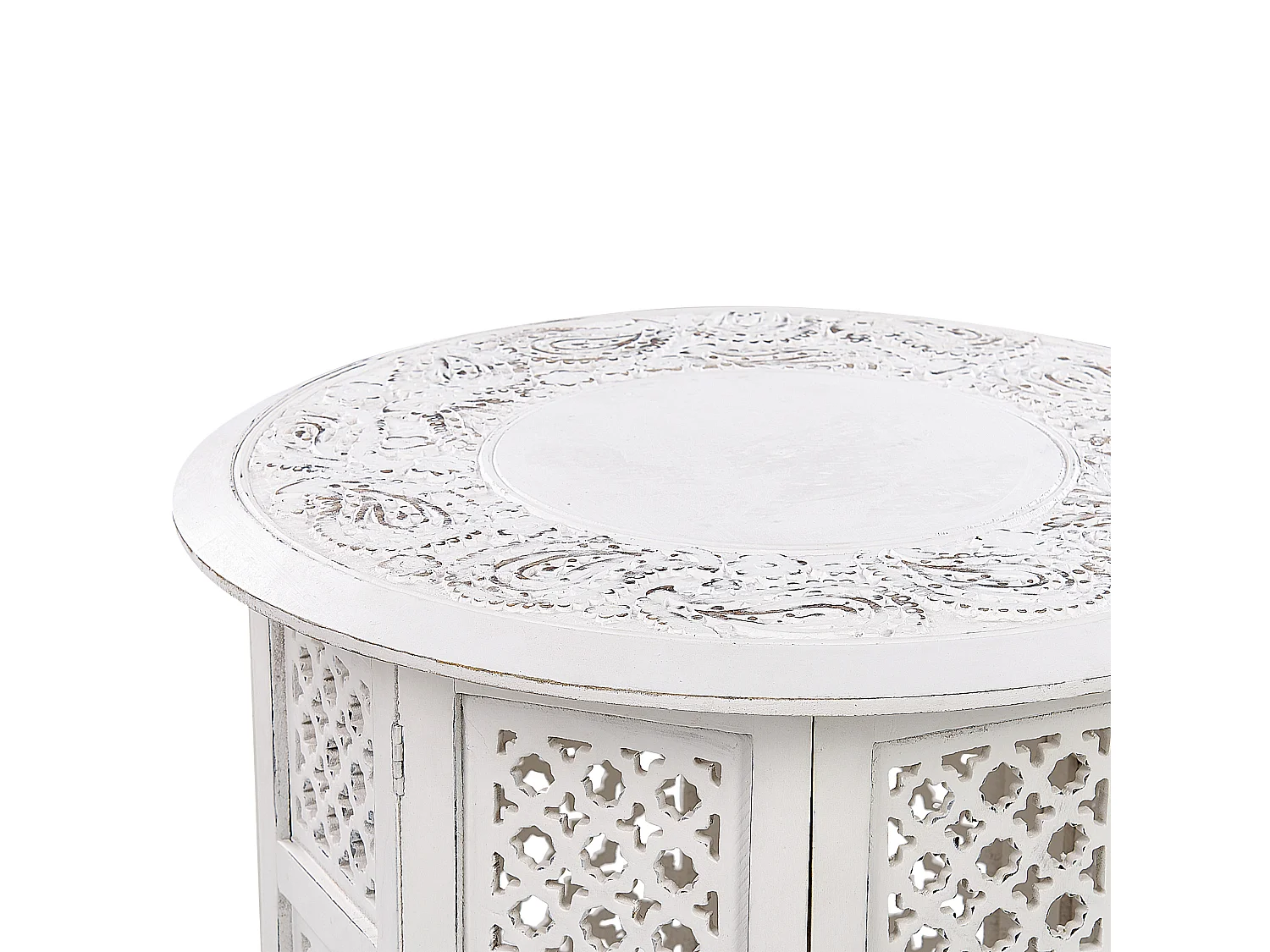 Table d'appoint ELARA Bois de manguier Blanc