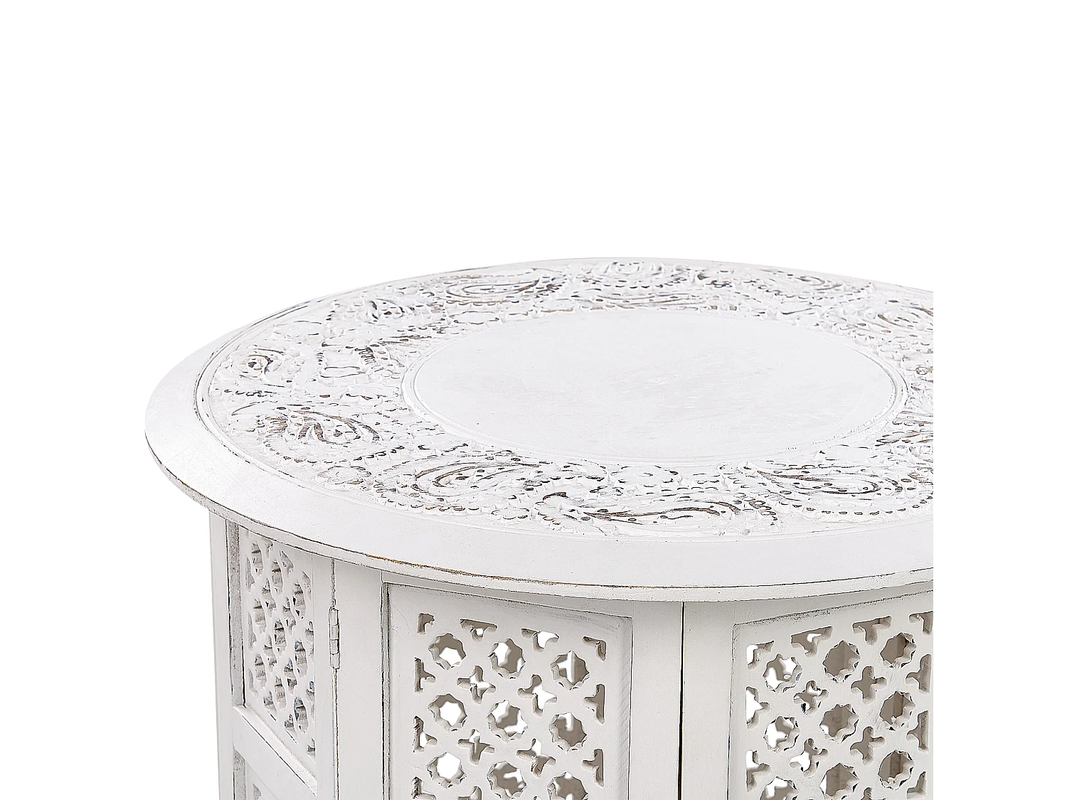 Table d'appoint ELARA Bois de manguier Blanc