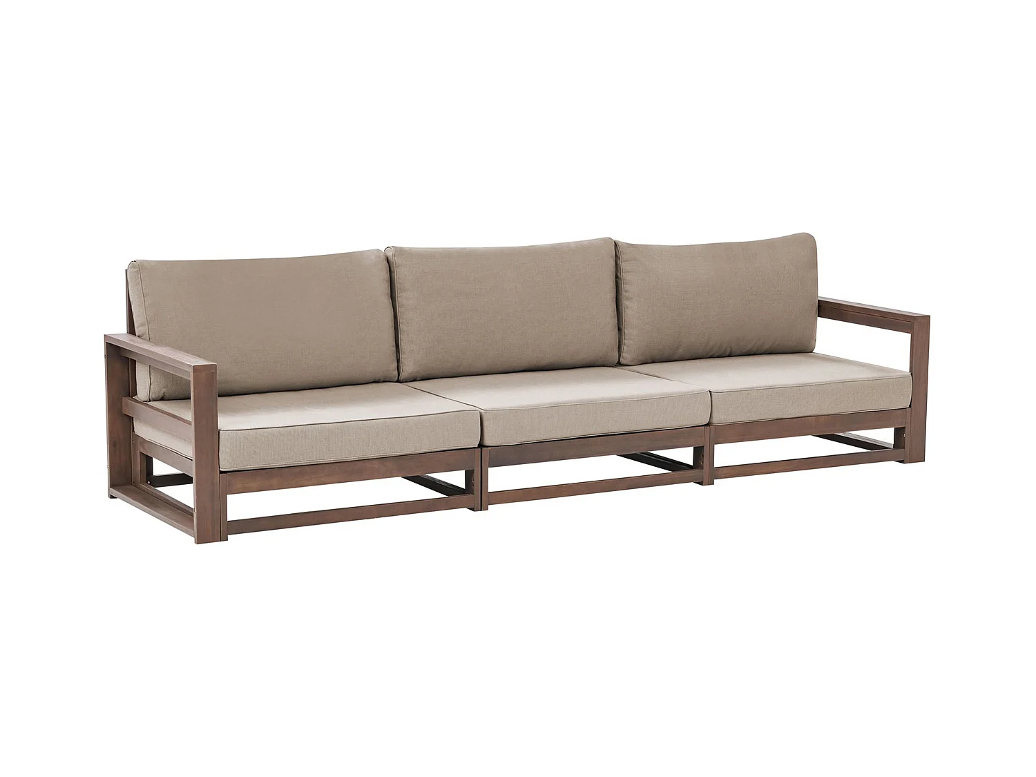 Sofa ogrodowa dla 3 osób TIMOR Modułowy Certyfikowane drewno akacjowe Ciemnobrązowy