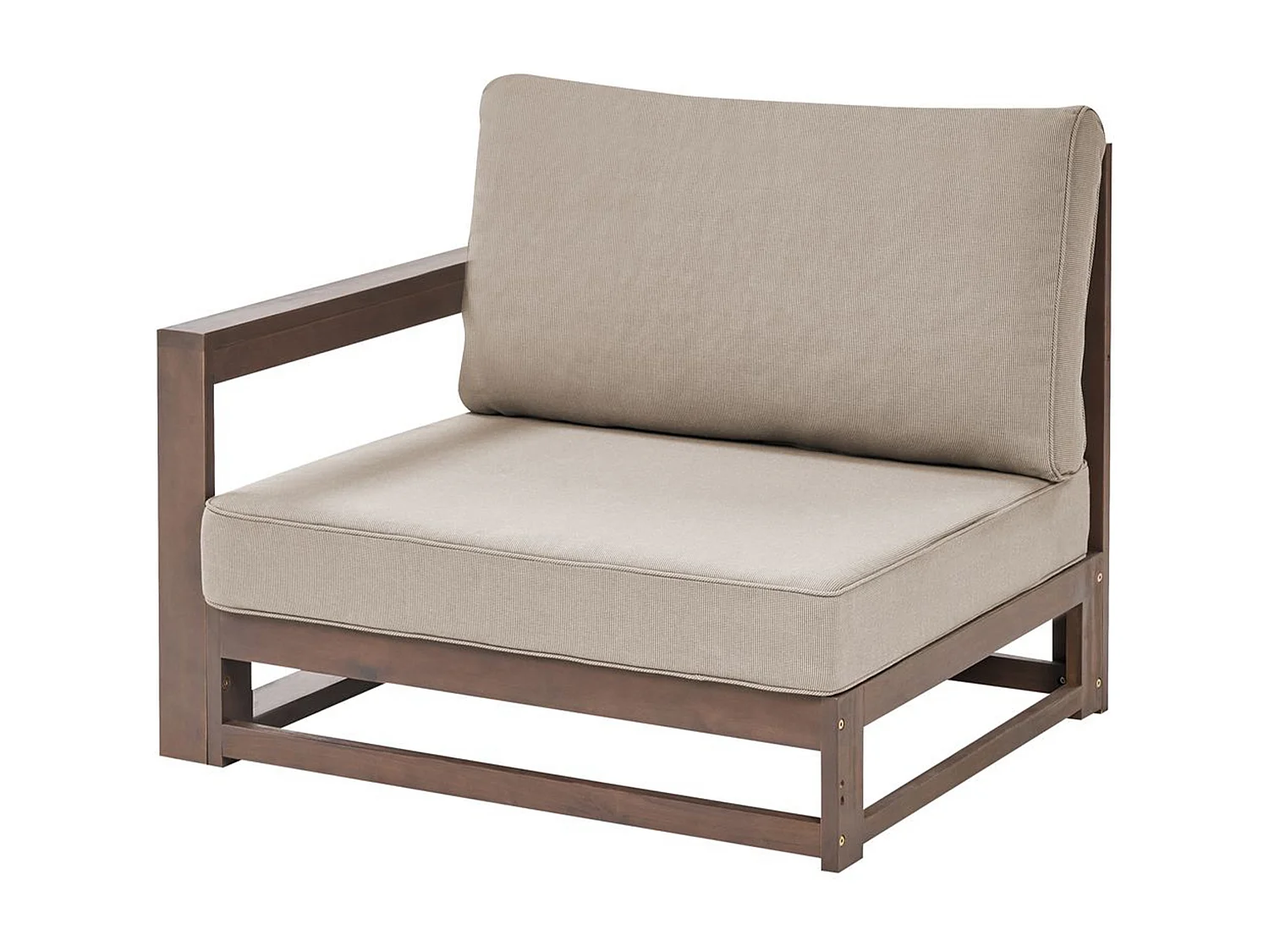 Canapé de jardin 3 places TIMOR Bois d'acacia certifié Marron foncé