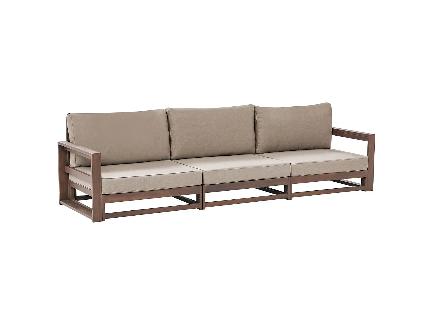 Canapé de jardin 3 places TIMOR Bois d'acacia certifié Marron foncé
