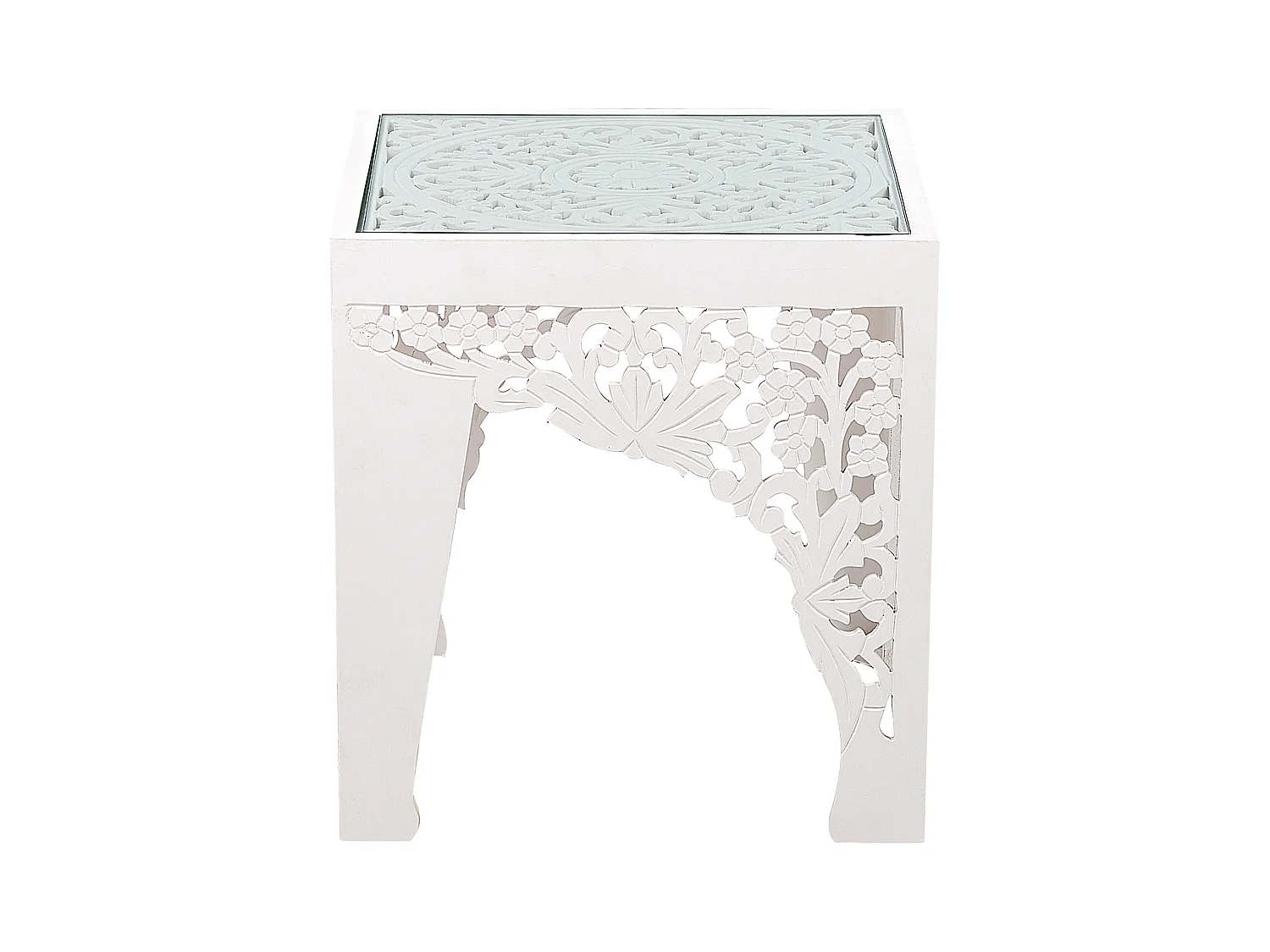 Zestaw 2 stolików pomocniczych AMADPUR Biały