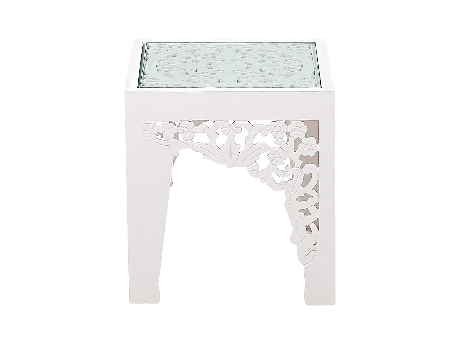 Zestaw 2 stolików pomocniczych AMADPUR Biały