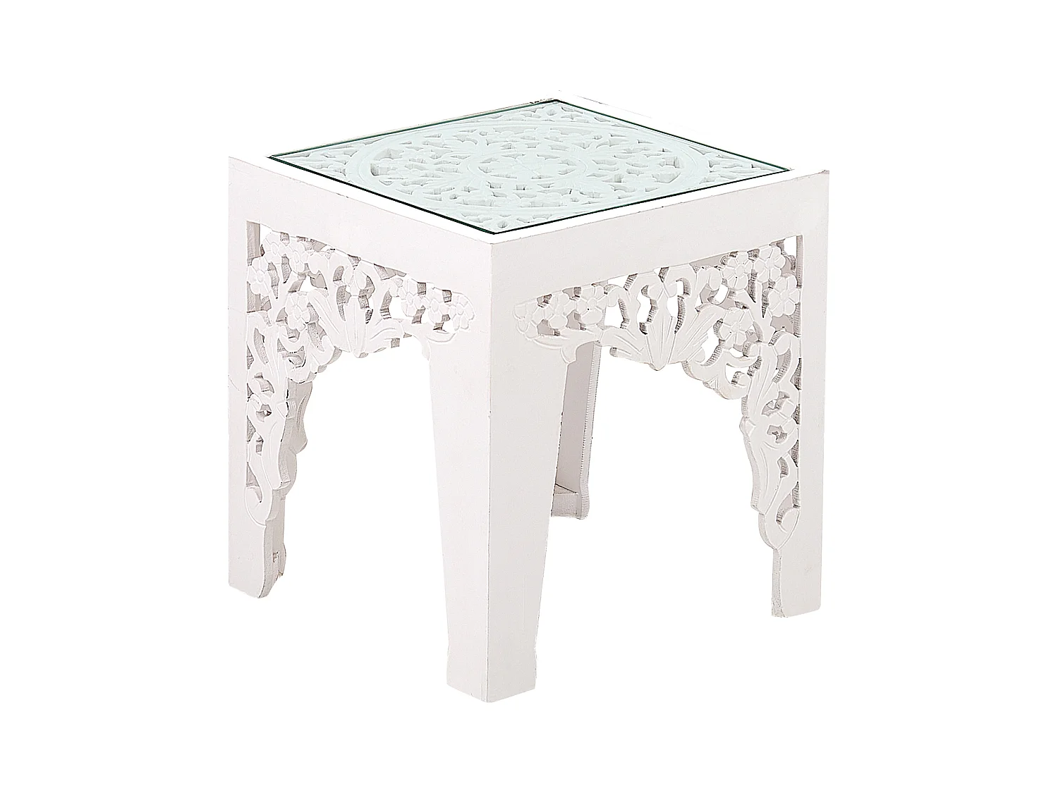 Zestaw 2 stolików pomocniczych AMADPUR Biały