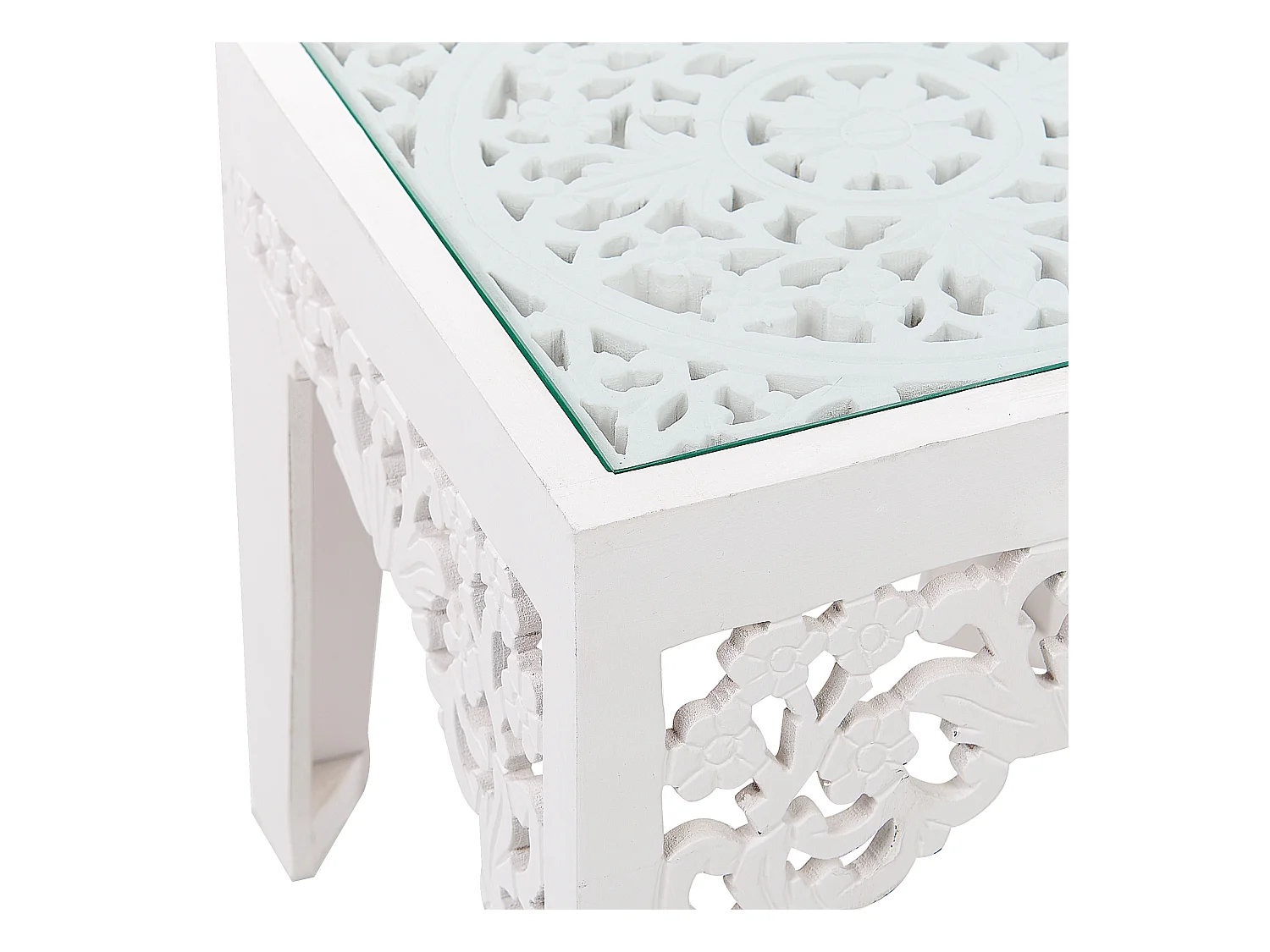 Zestaw 2 stolików pomocniczych AMADPUR Biały