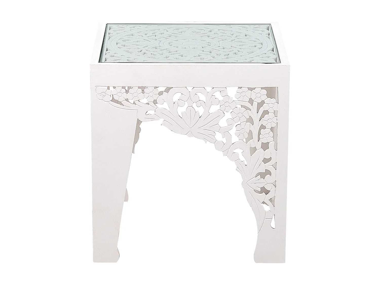 Lot de 2 tables d'appoint AMADPUR Blanc