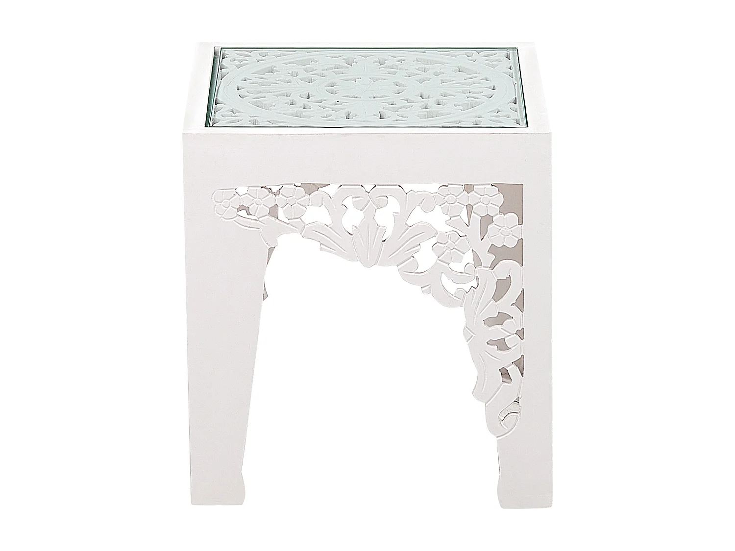 Lot de 2 tables d'appoint AMADPUR Blanc