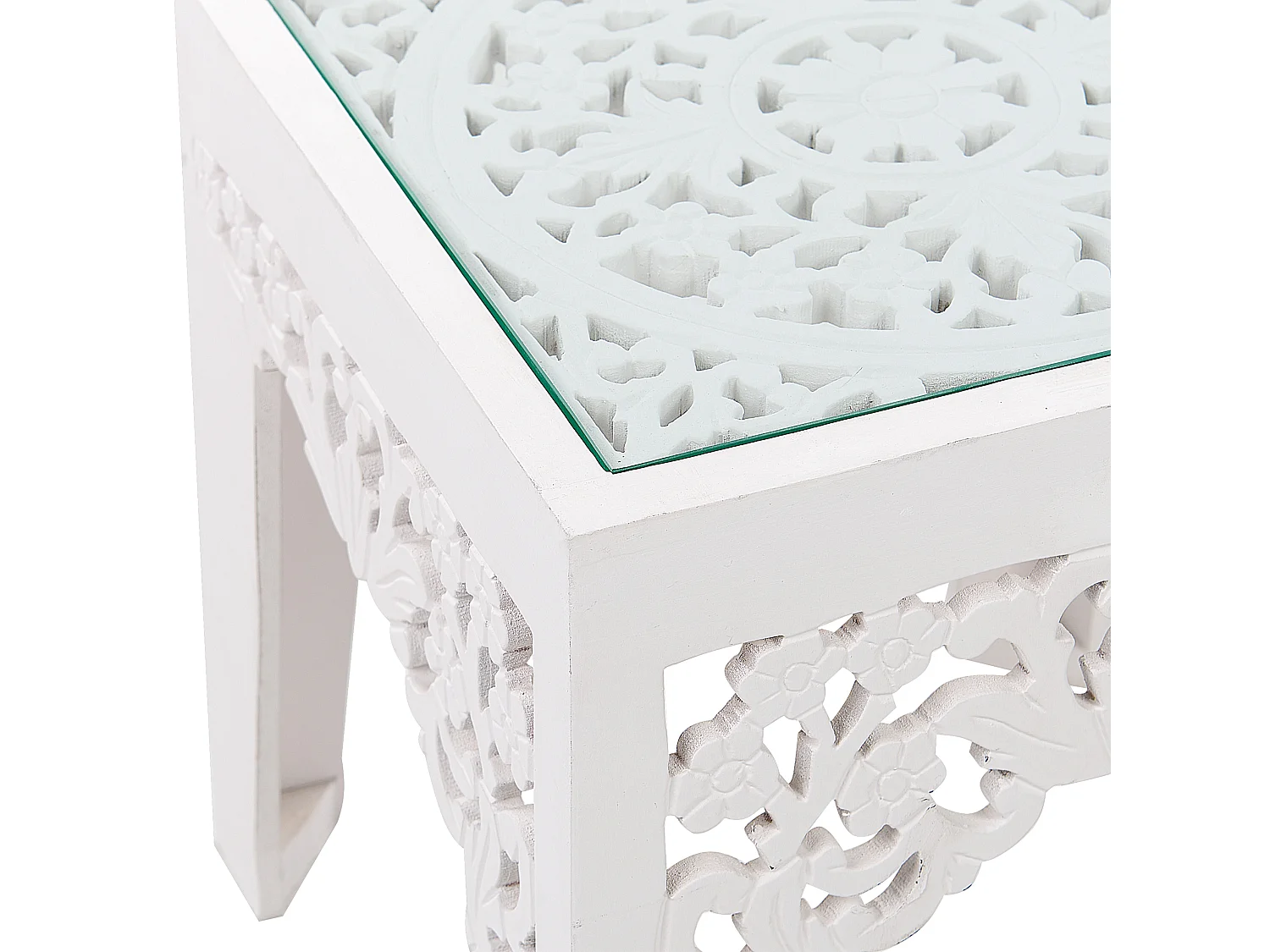 Lot de 2 tables d'appoint AMADPUR Blanc