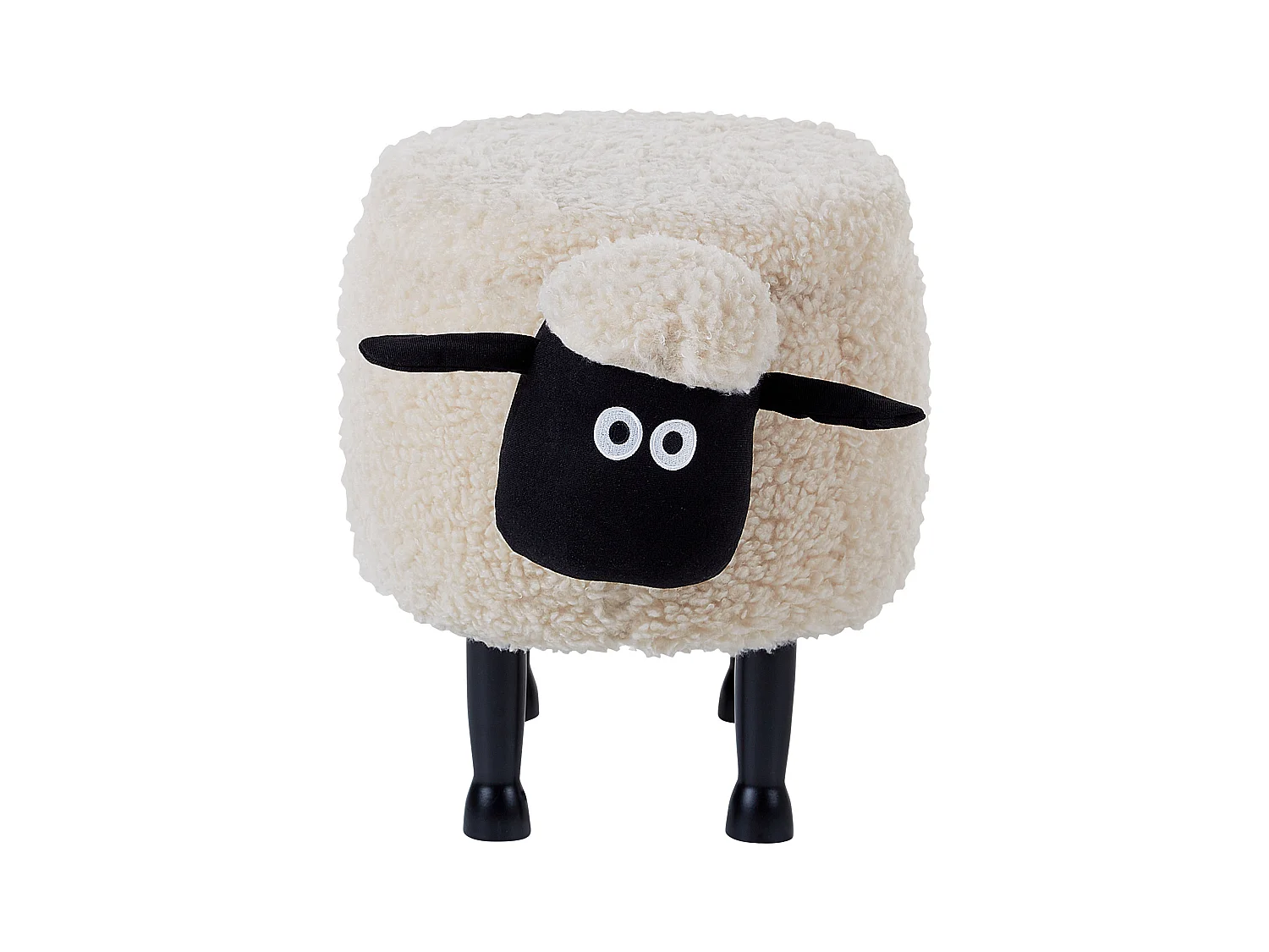 Tabouret de rangement animal SHEEP Tissu Beige clair