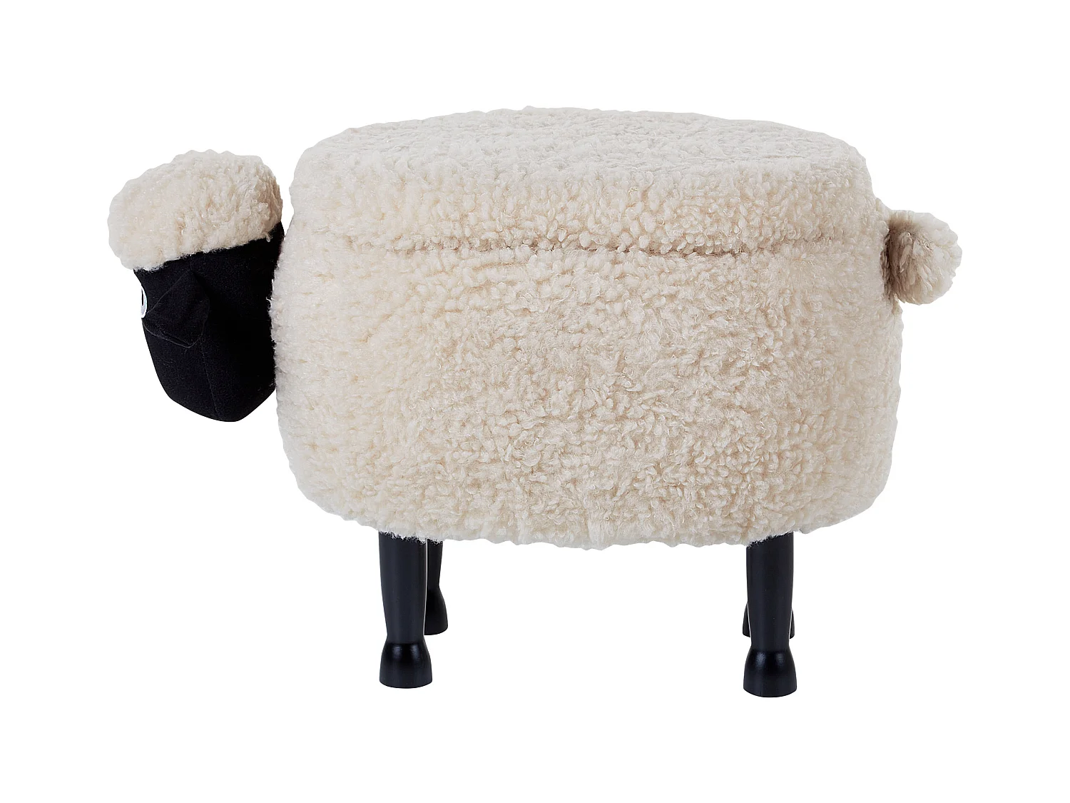 Tabouret de rangement animal SHEEP Tissu Beige clair