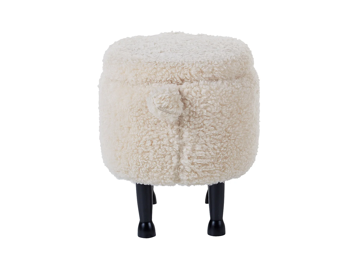 Tabouret de rangement animal SHEEP Tissu Beige clair