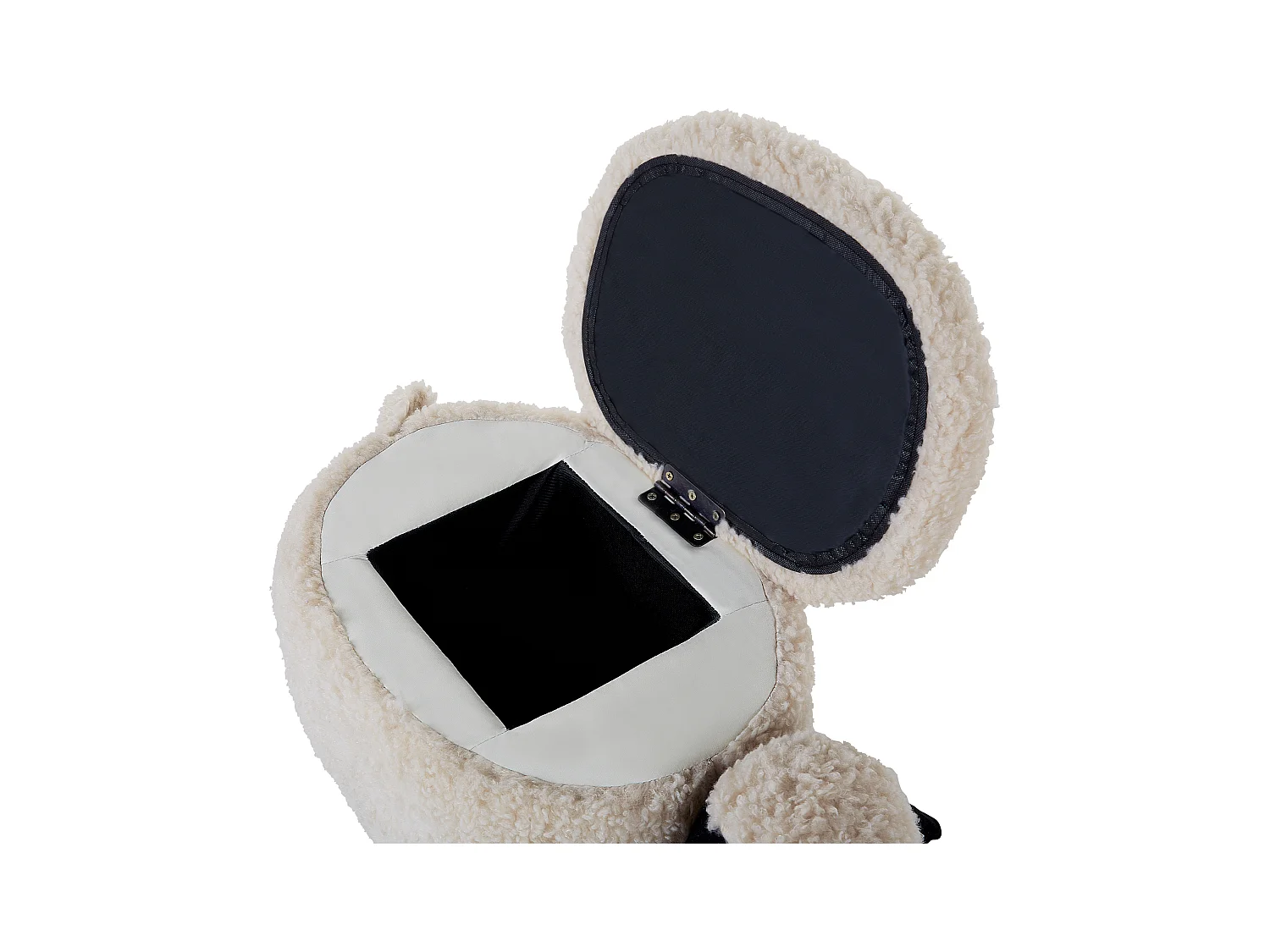 Tabouret de rangement animal SHEEP Tissu Beige clair