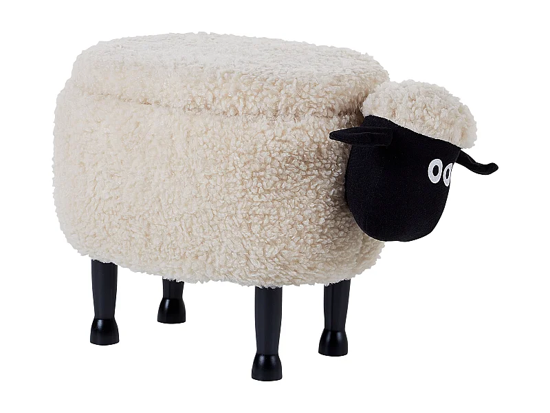 Pufa zwierzak ze schowkiem beżowa SHEEP