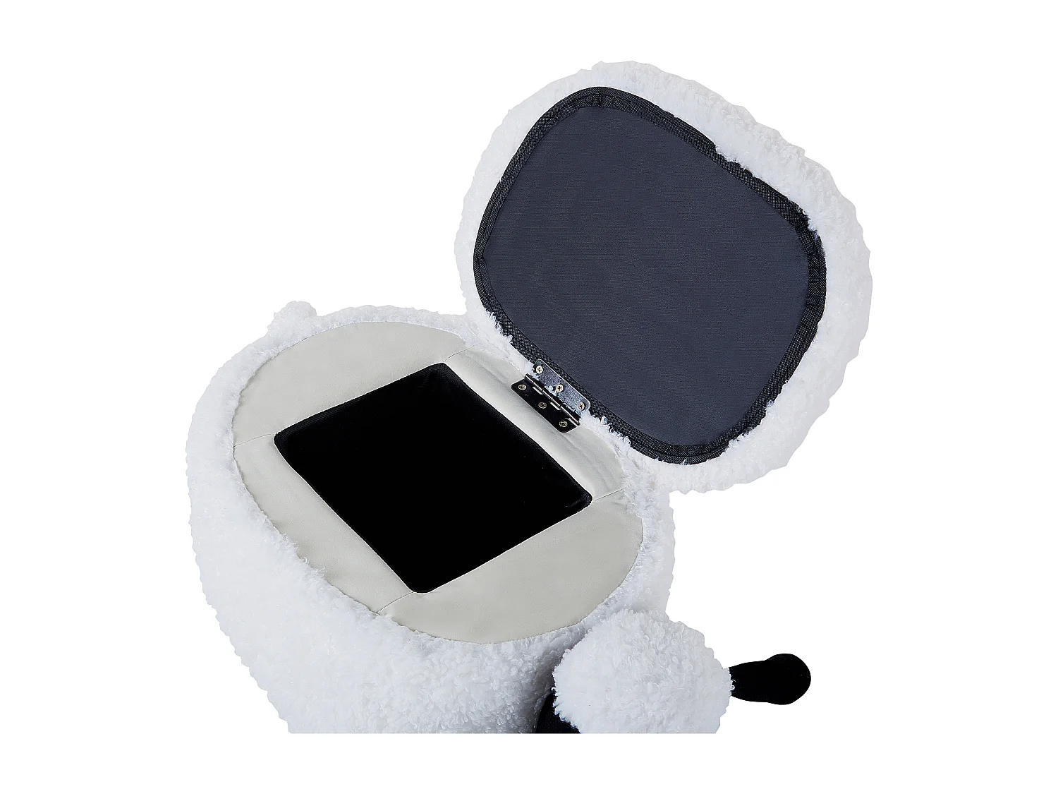 Tamborete animal com arrumação SHEEP Tecido Branco