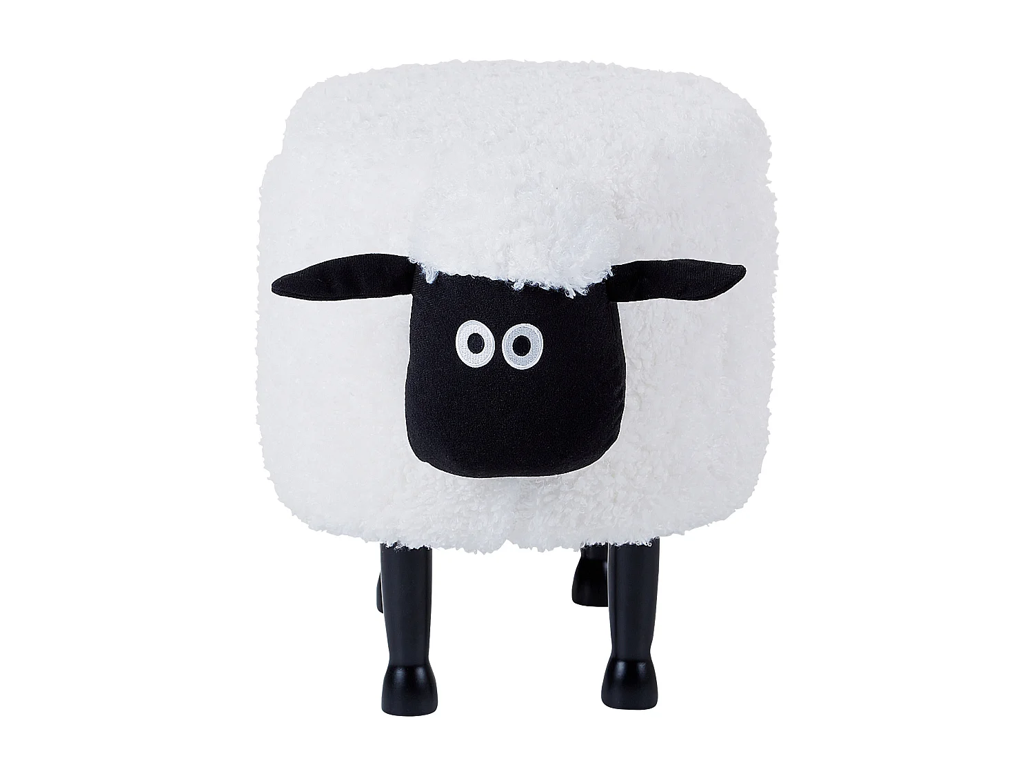 Tabouret de rangement animal SHEEP Tissu Blanc Mouton