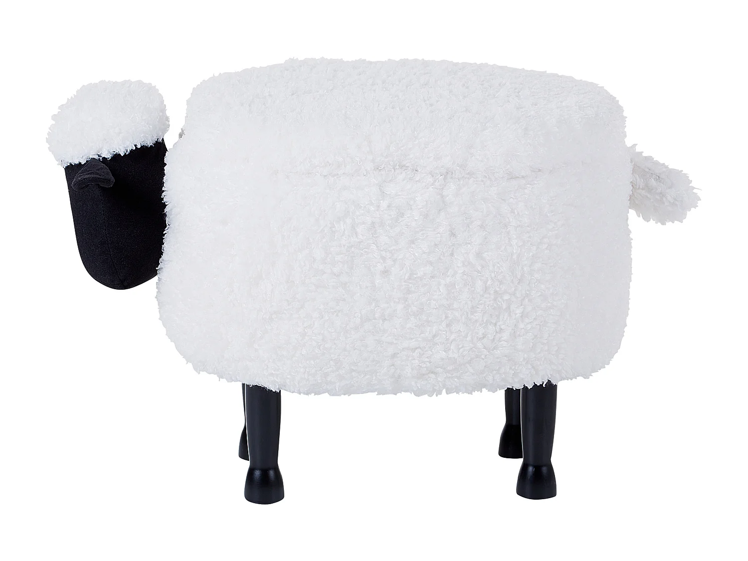 Tabouret de rangement animal SHEEP Tissu Blanc Mouton