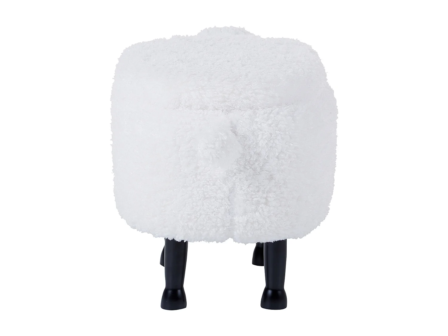 Tabouret de rangement animal SHEEP Tissu Blanc Mouton