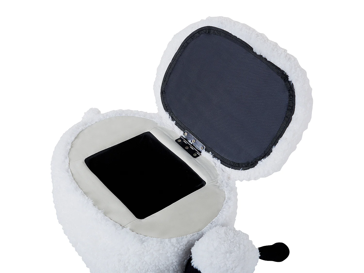 Tabouret de rangement animal SHEEP Tissu Blanc Mouton