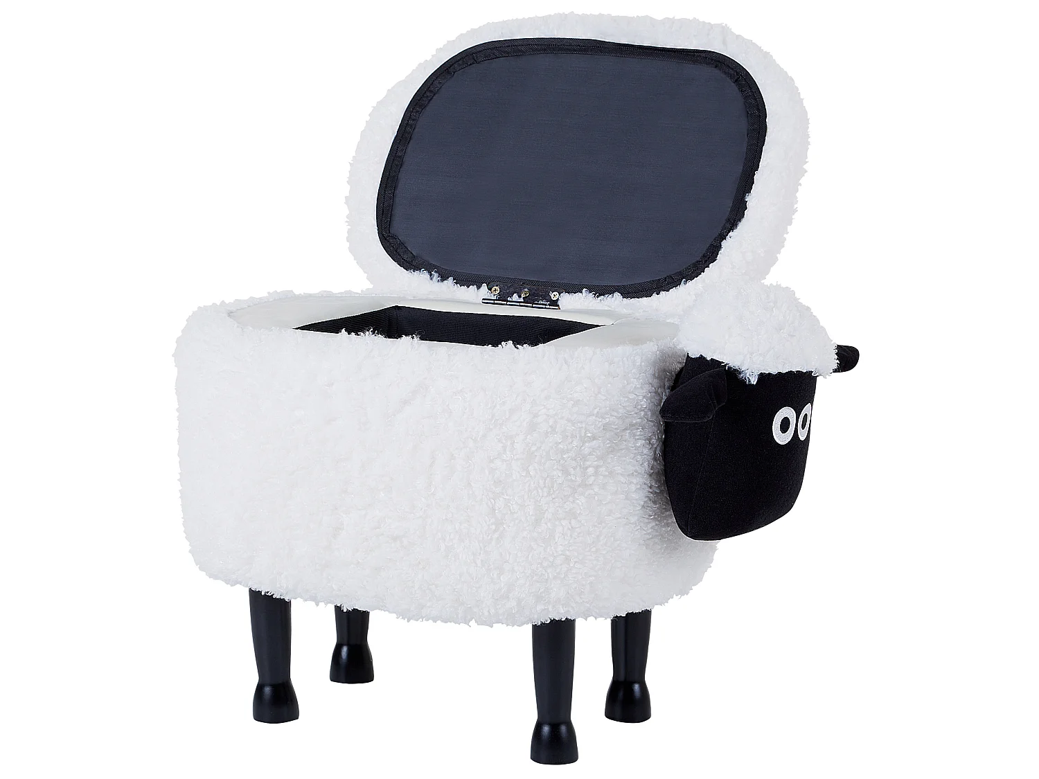 Puf animal con almacenaje SHEEP Tela Blanco